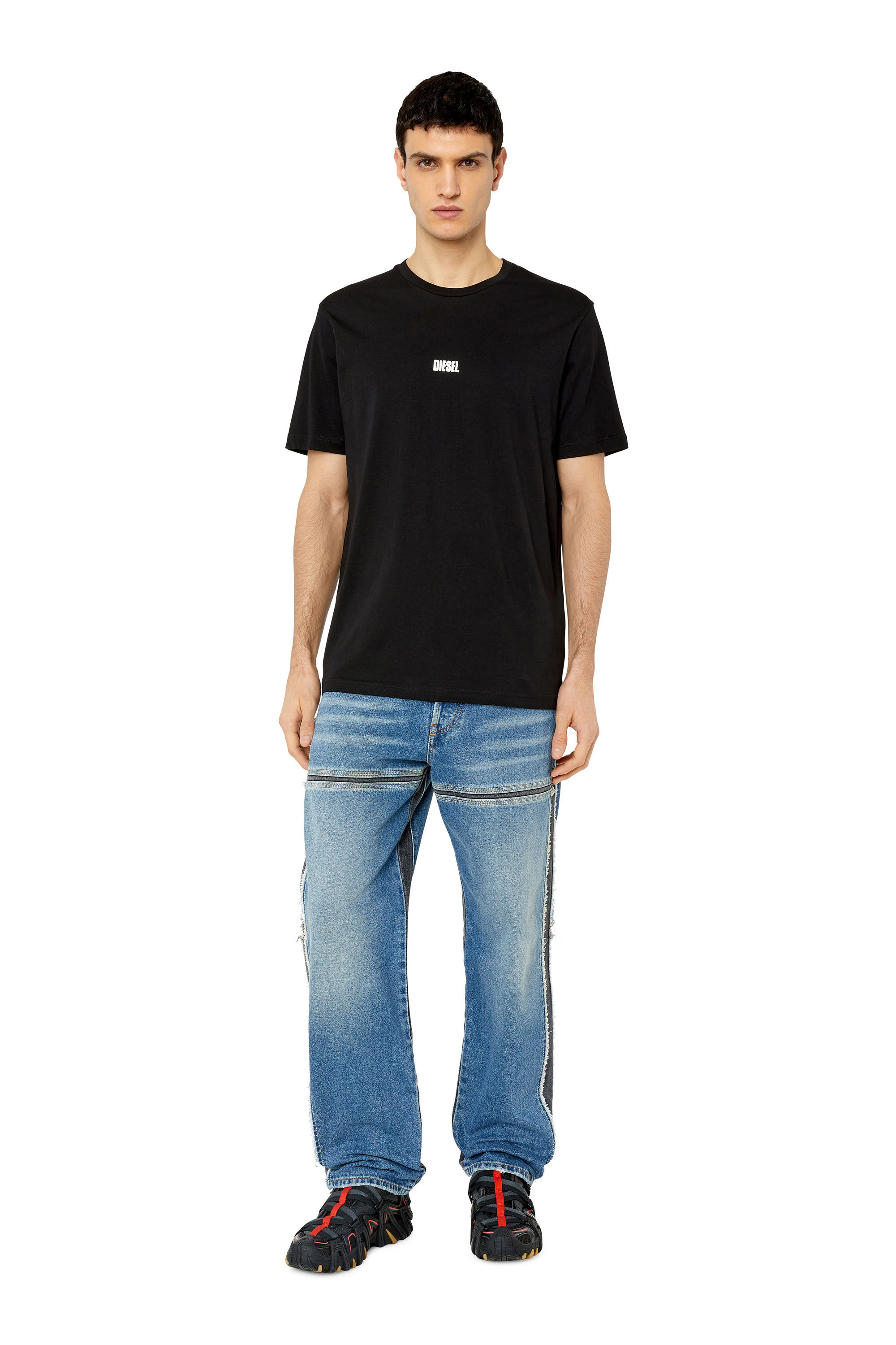 Diesel - T-JUST-G23, Male's T-shirt with puff Diesel logo in Black - 1