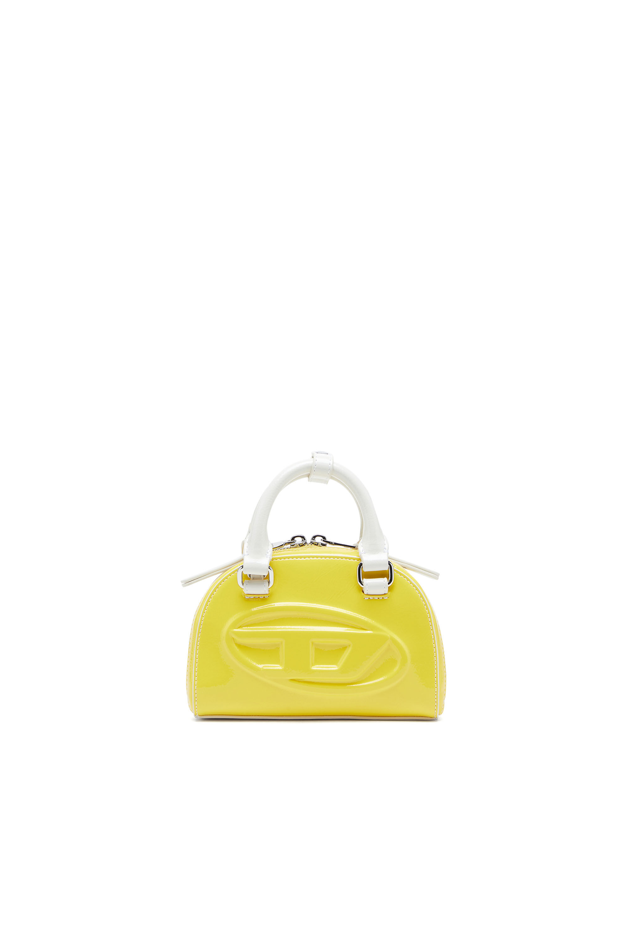 Women's 1DR Dome-Slim bowling bag with naplak effect | Yellow | Diesel