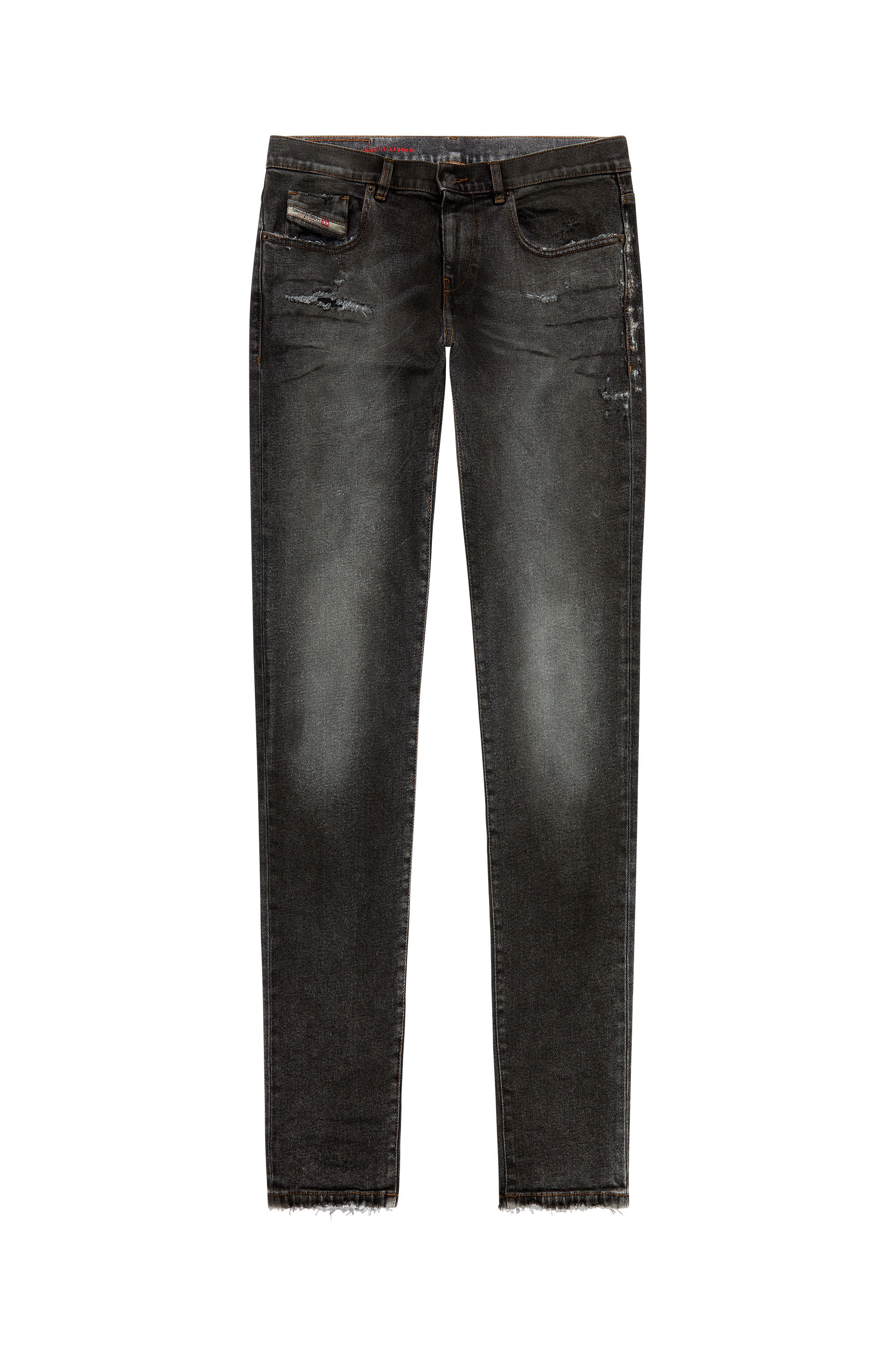 Diesel - Man's Slim Jeans 2019 D-Strukt E9D78, Black/Dark grey - 5