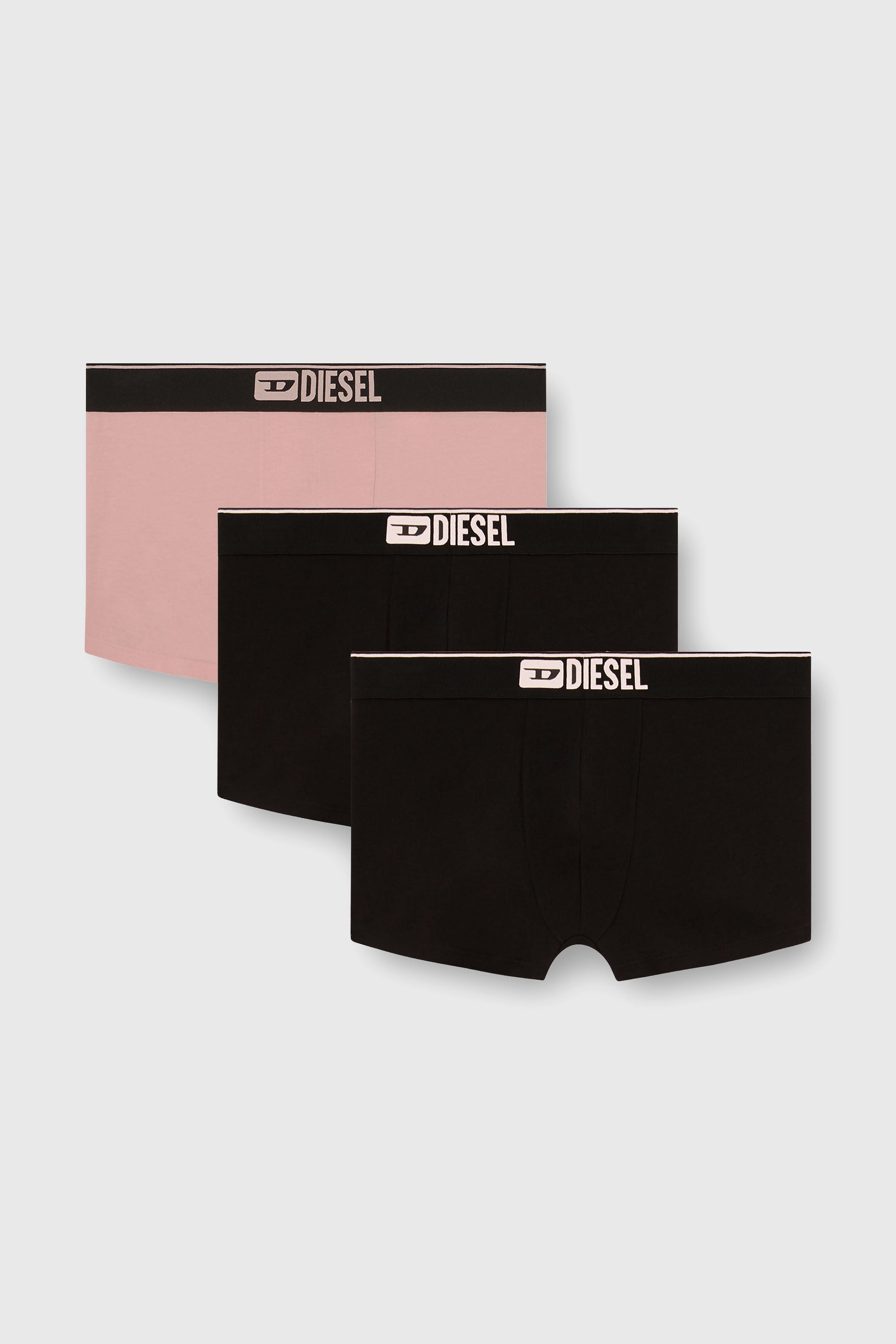 Diesel - DAMIEN-D-BOX-3PACK, Man's Three-pack stretch cotton trunks with floral motif in Multicolor/Black - 4