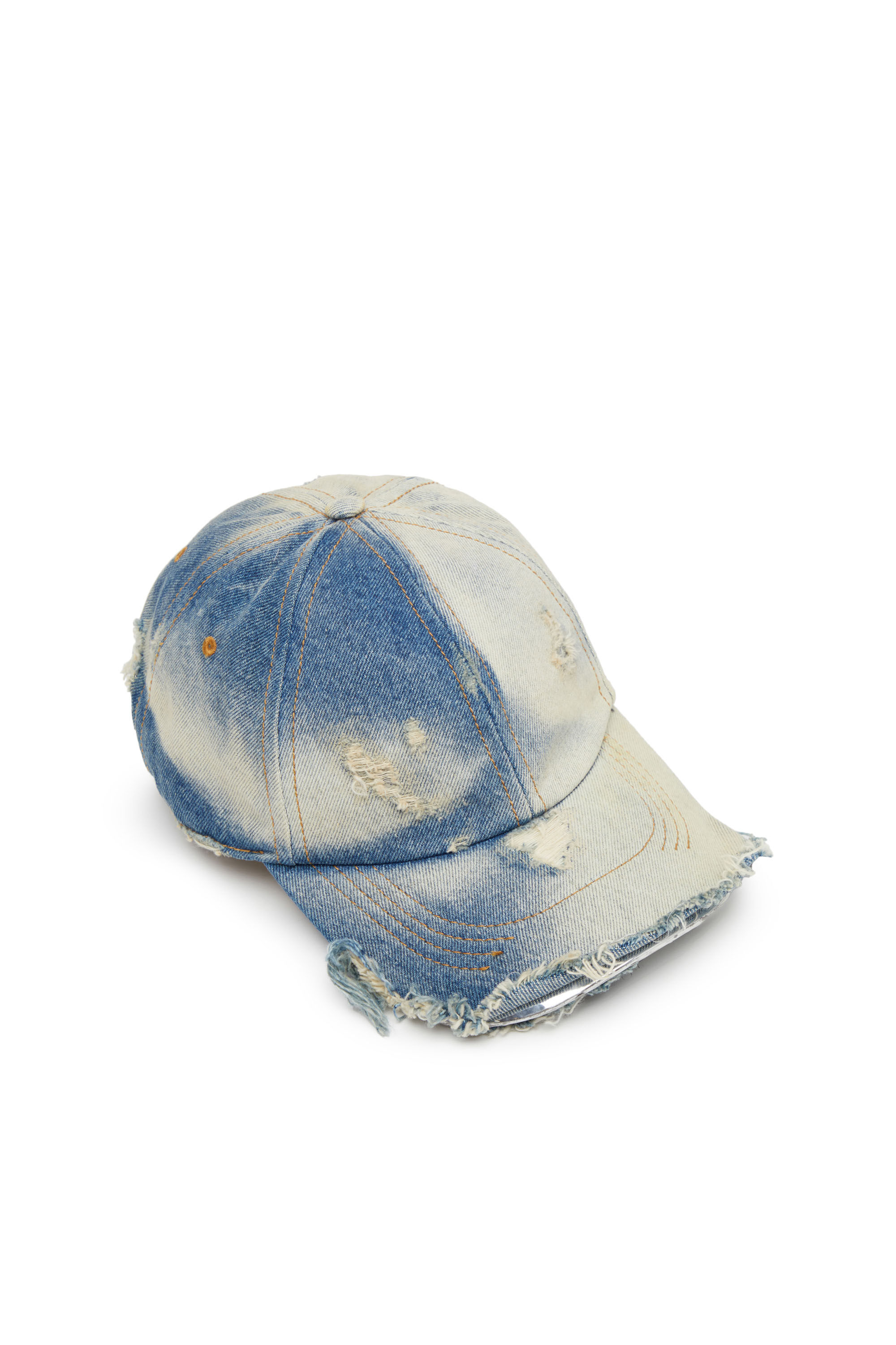 ☆HUMAN N CAT☆ Pound Destroyed Washed Denim Ball Cap Blue F FFOUND WASHED VINTAGE DENIM BALL CAP / INDIGO BLUE - Human