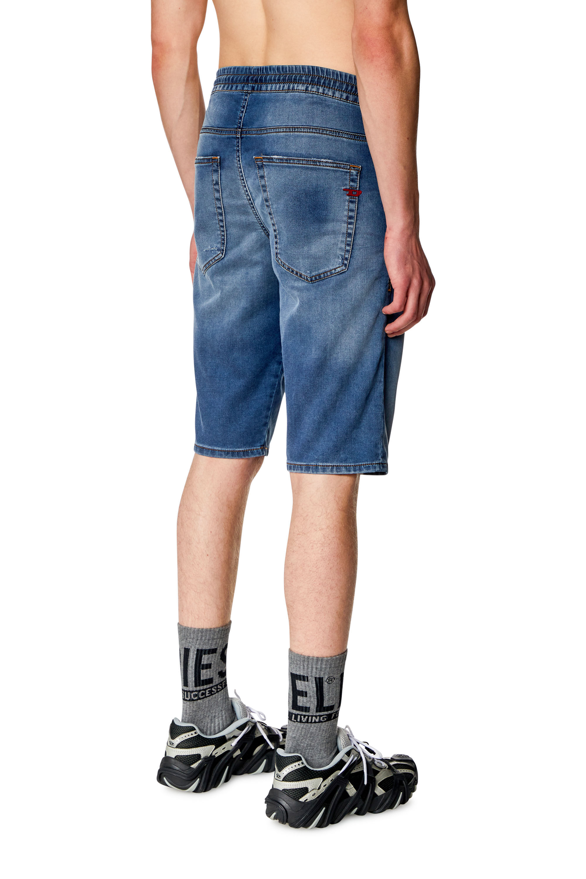 Diesel - 2033 D-KROOLEY-SHORT JOGG, Male's Chino shorts in JoggJeans in Medium Blue - 4