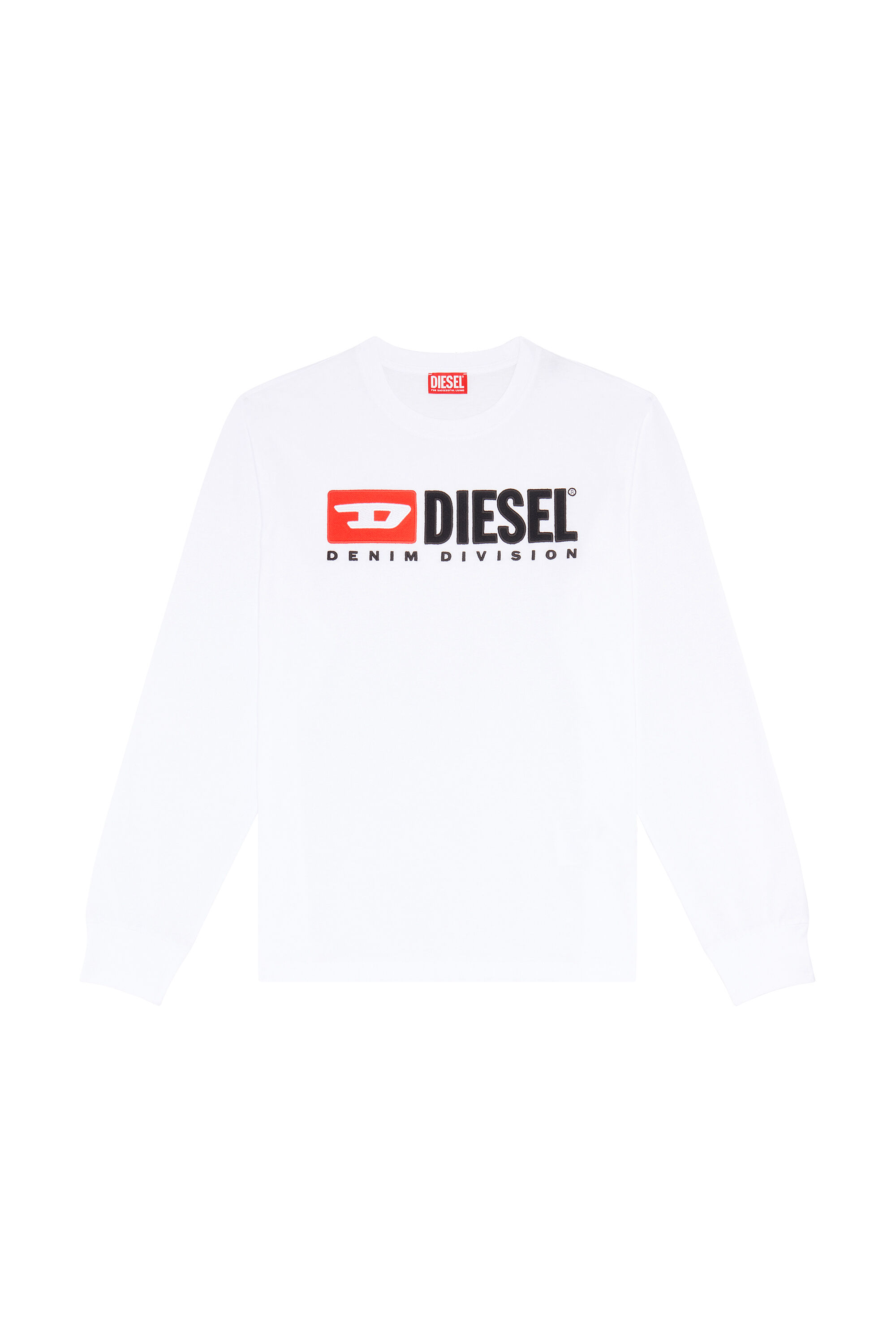 Diesel - T-JUST-LS-DIV, Camiseta de manga larga con bordado Hombre in Blanco - 2