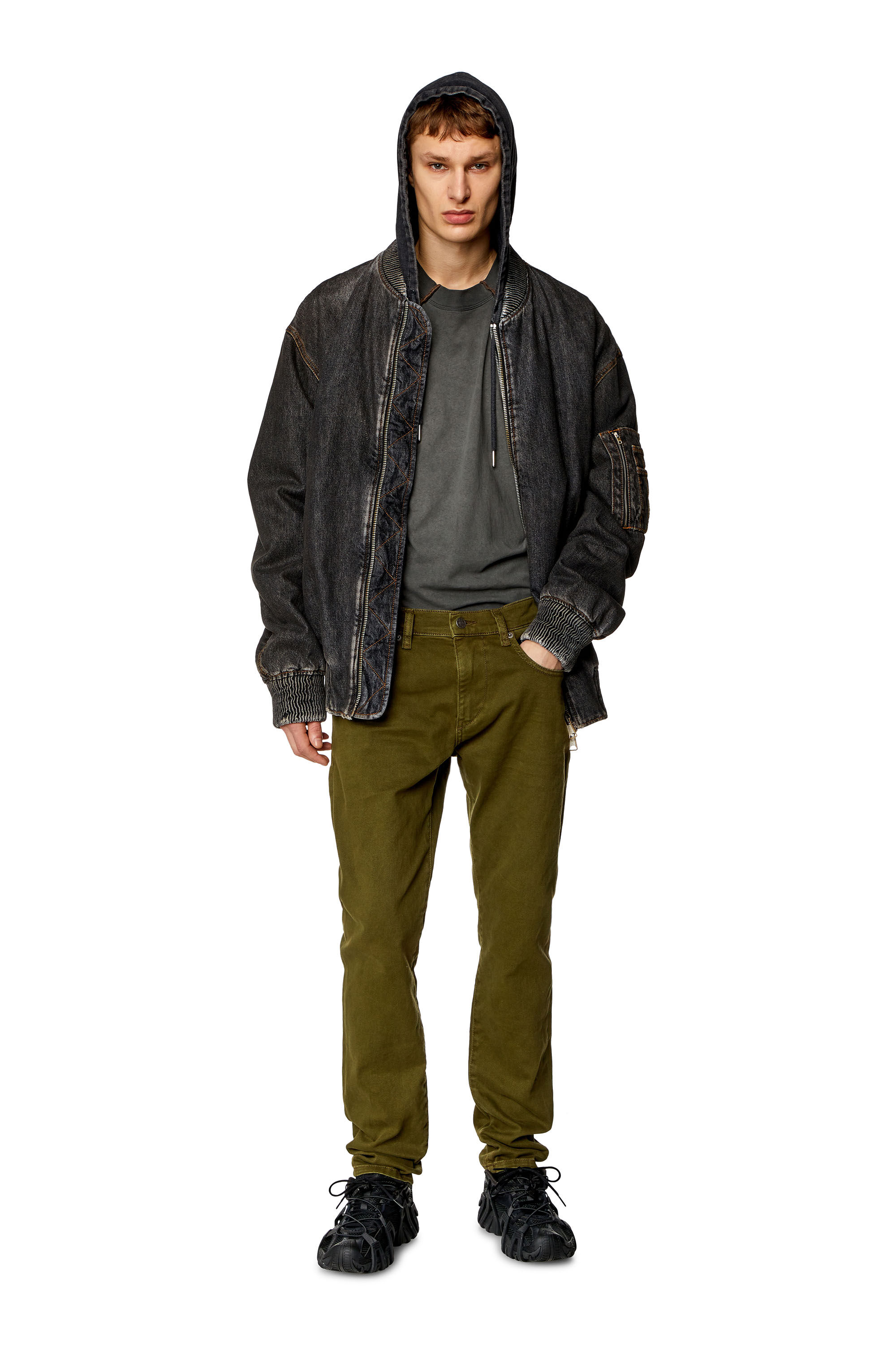 Diesel - Male's Slim Jeans 2019 D-Strukt 0QWTY, Green - 1