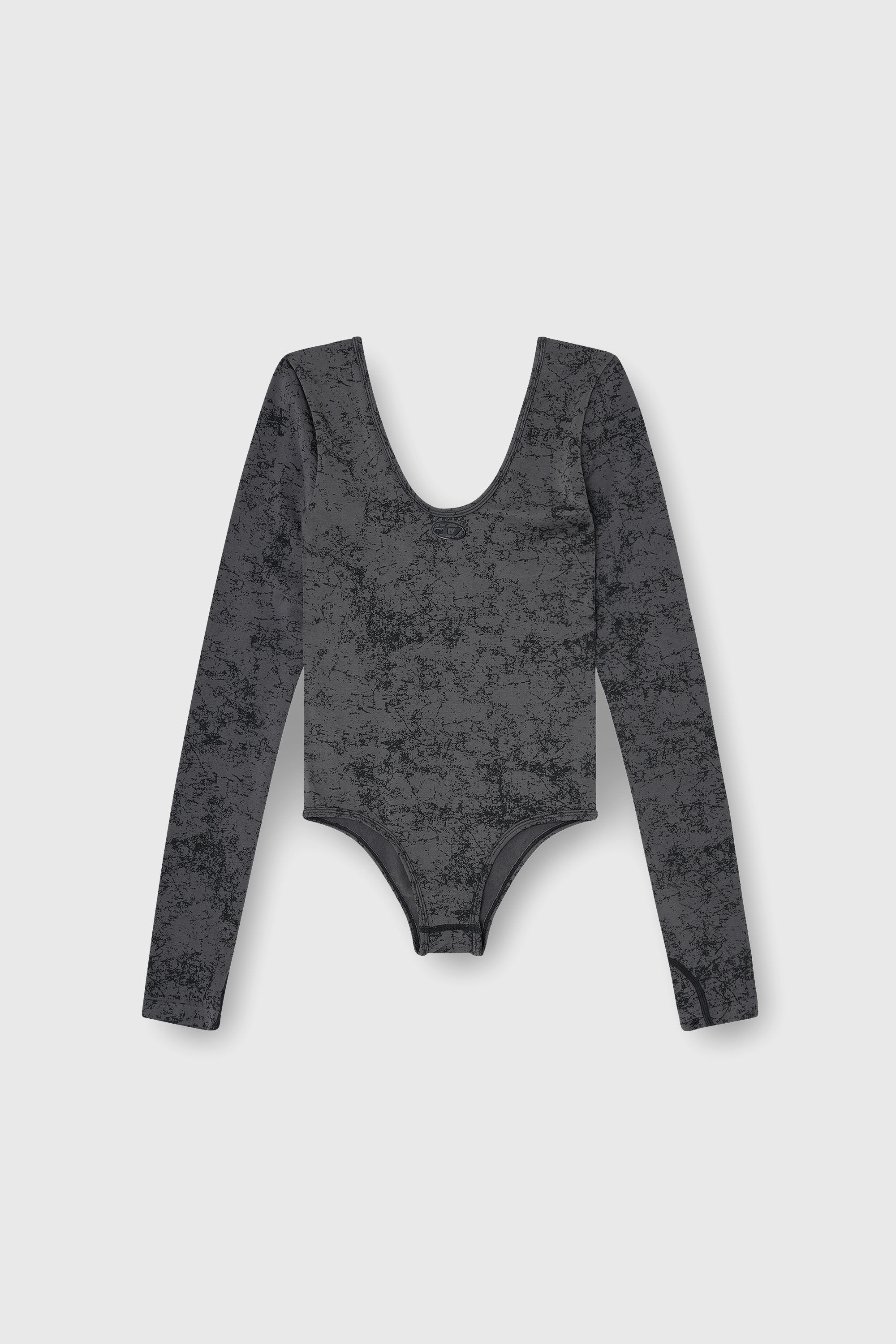 Diesel - IONNA-UTLT, Body de espalda abierta con print utilitario Mujer in Negro - 6
