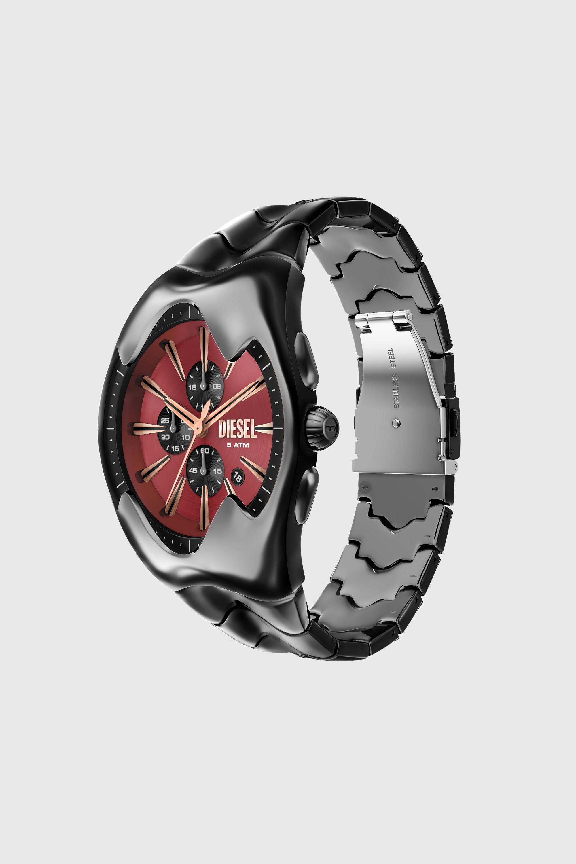Diesel - DZ4713 WATCH, Male's Mercurial gunmetal stainless steel watch in Black - 7