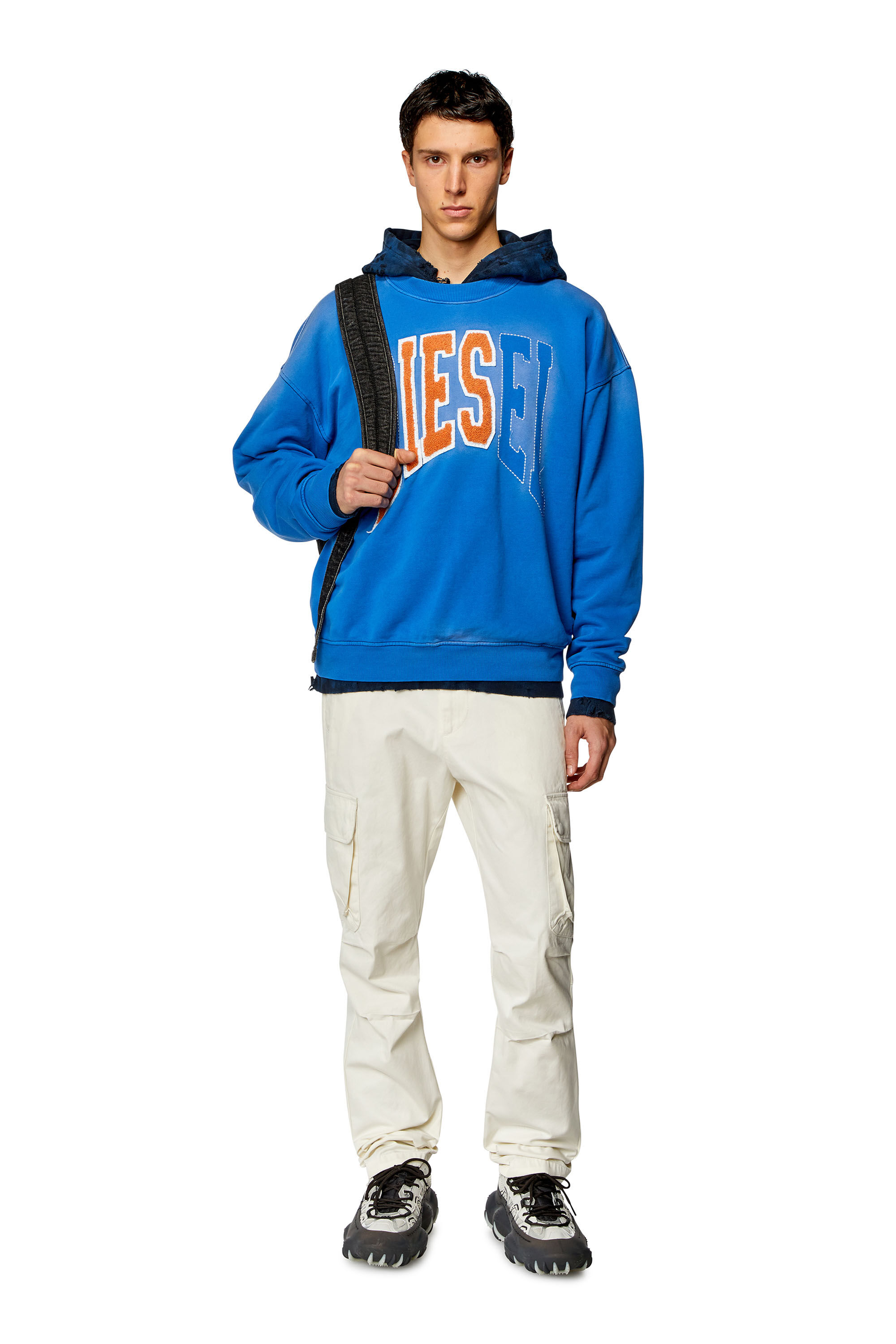 Diesel - P-ARGYM, Male's Twill cargo pants in organic cotton in White - 1