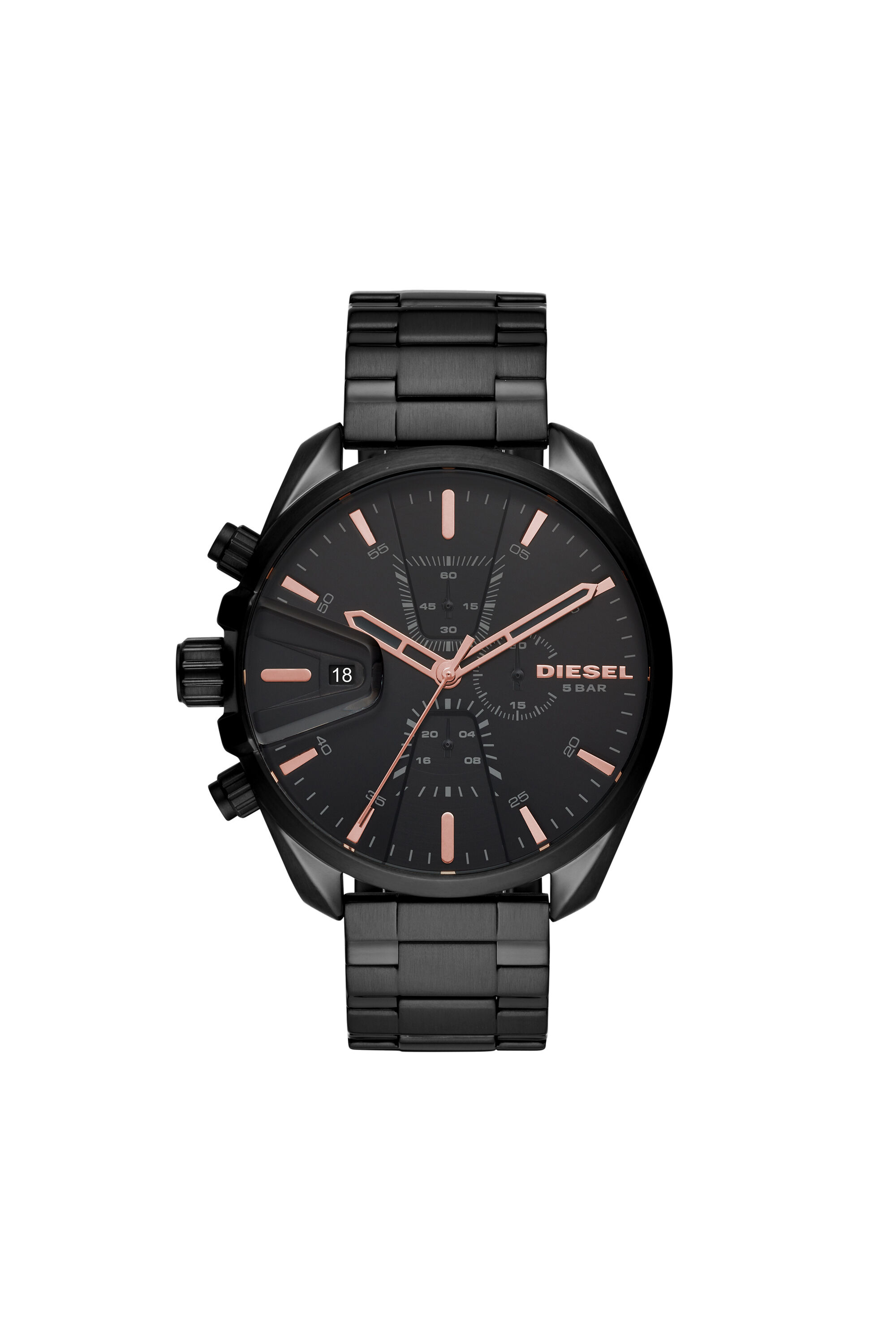 DZ4524 Man: MS9 Chronograph Black Stainless Steel Watch | Diesel