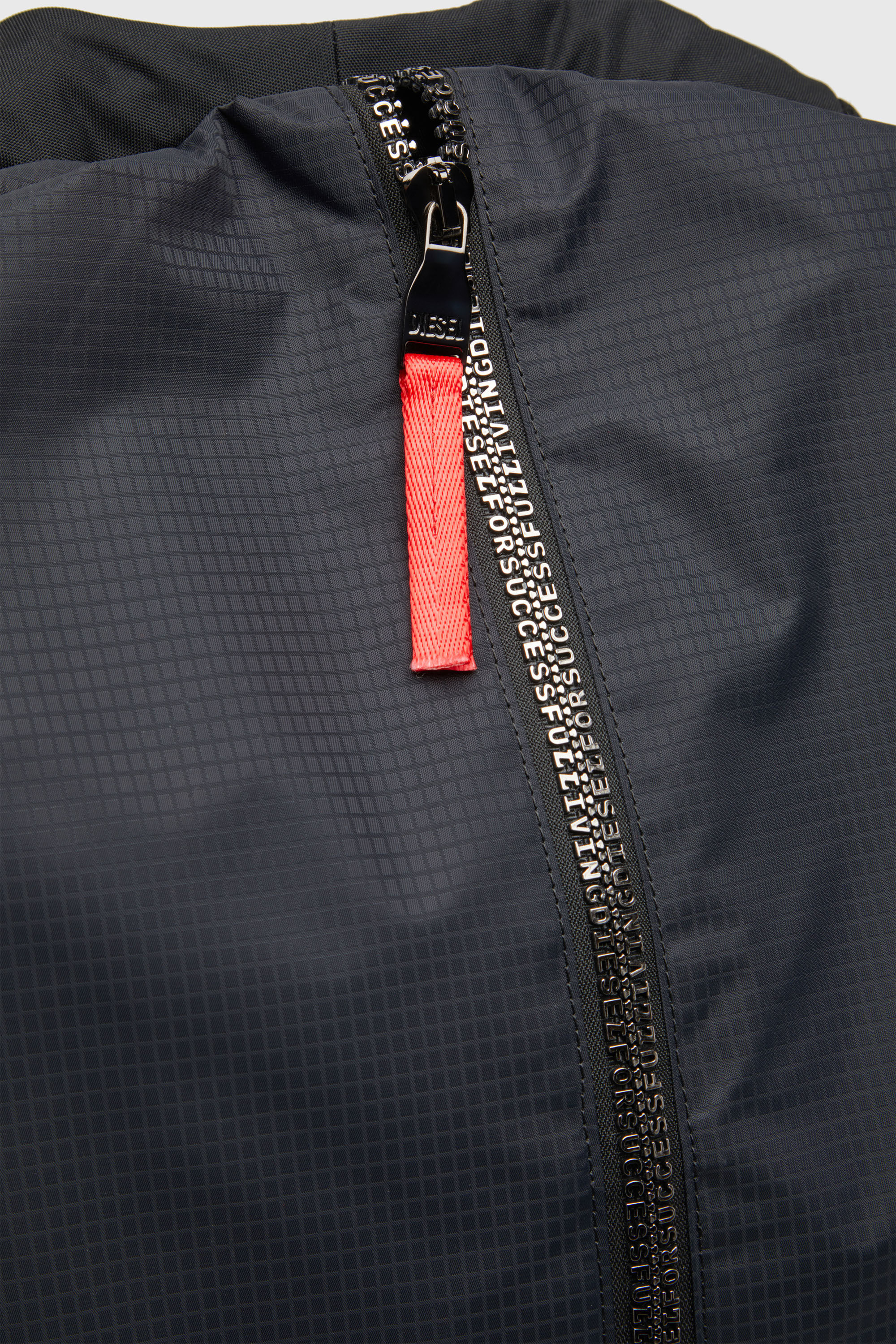 Men's Zip-D-Backpack in check-jacquard shell | Black | Diesel US