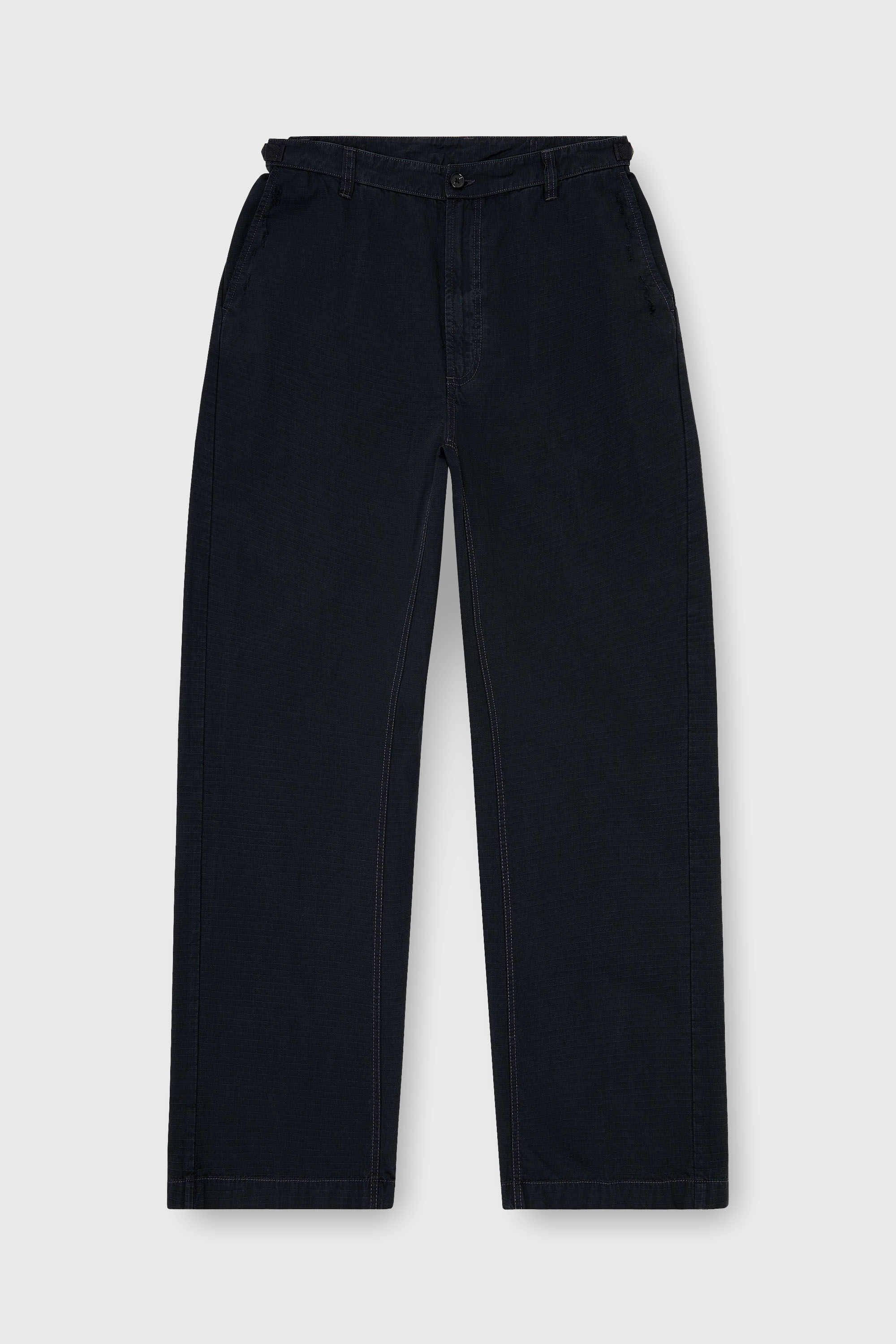 Diesel - P-BALL, Male's Cotton ripstop pants with side buckles in Black - 2