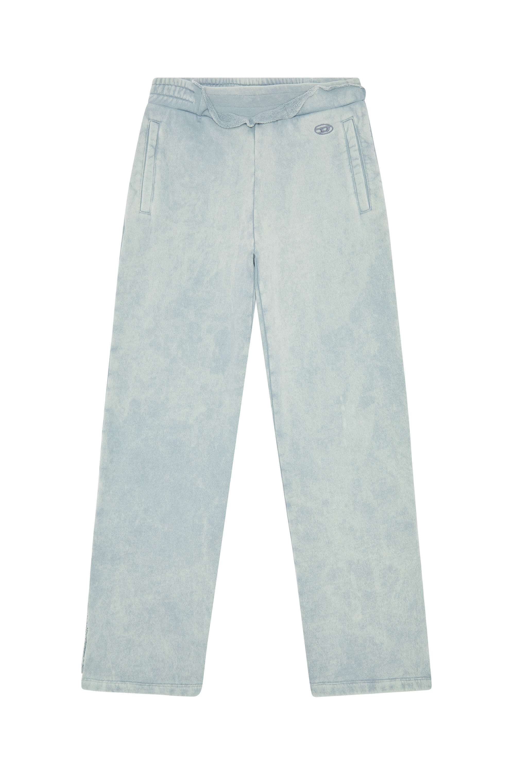 Diesel - P-TOPPAL, Male's Flared double-layer sweatpants in Light Grey - 2