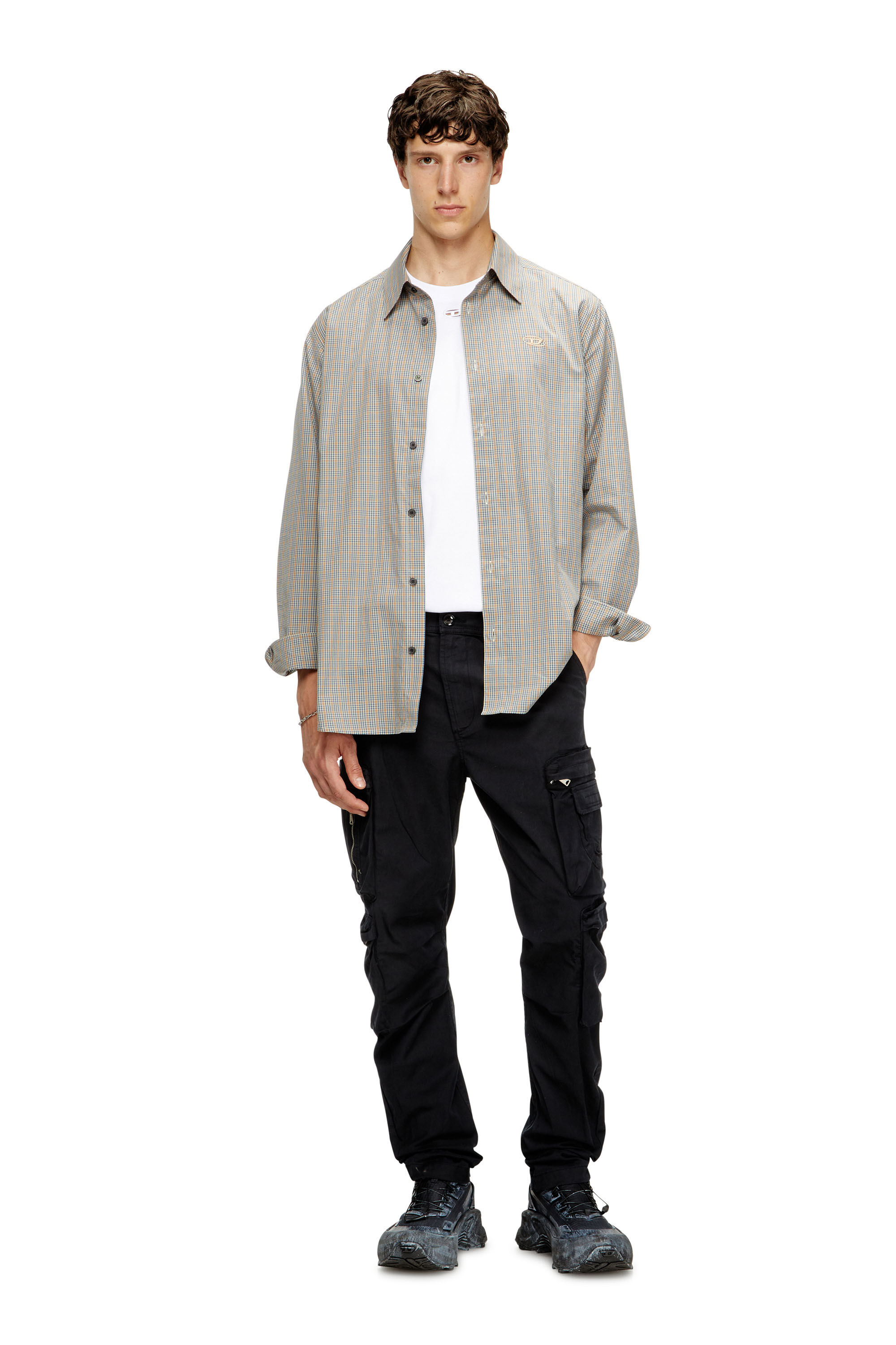 Men's Cargo pants with zip pocket | Black | Diesel