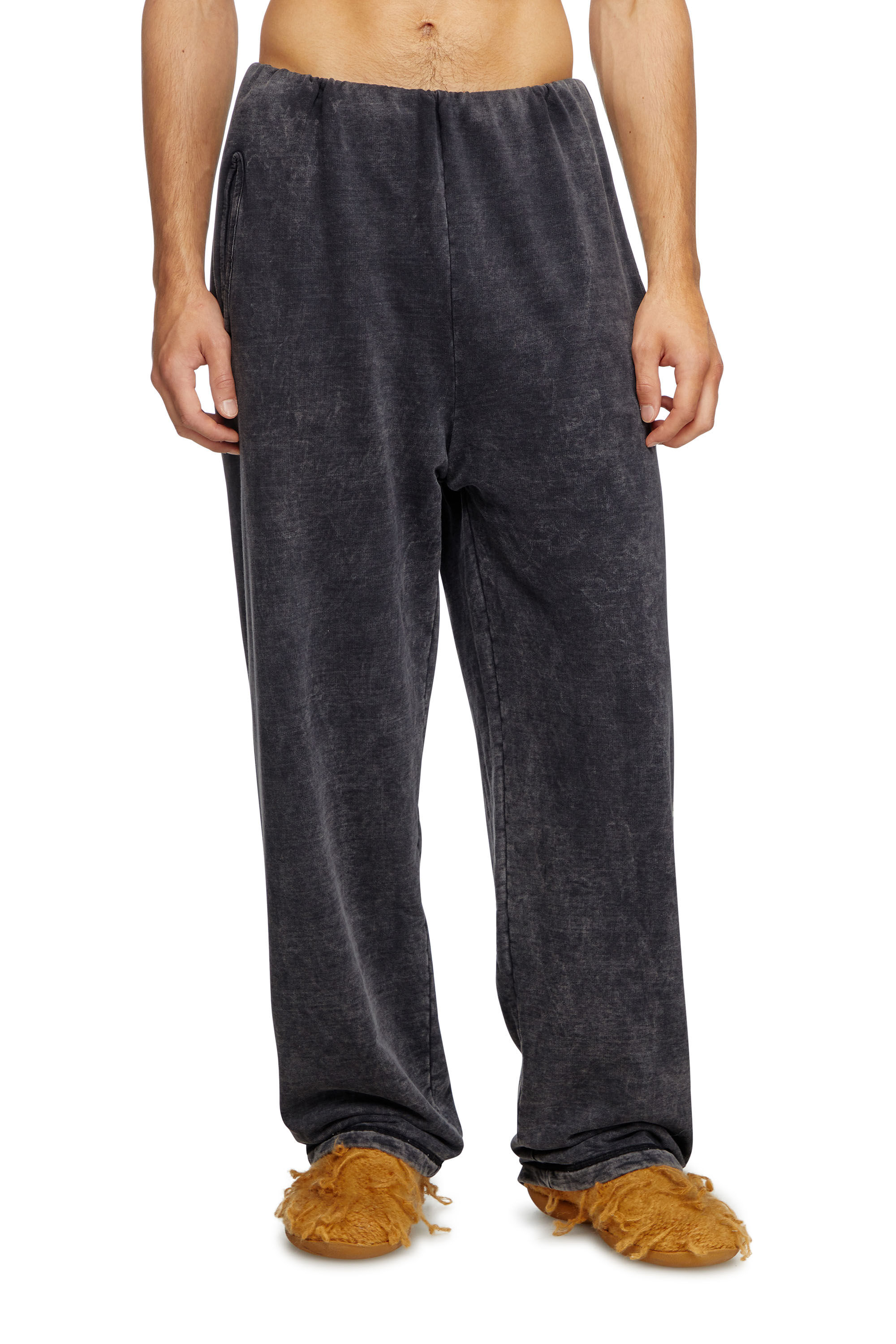 Men's Track pants with denim effect | Black | Diesel US