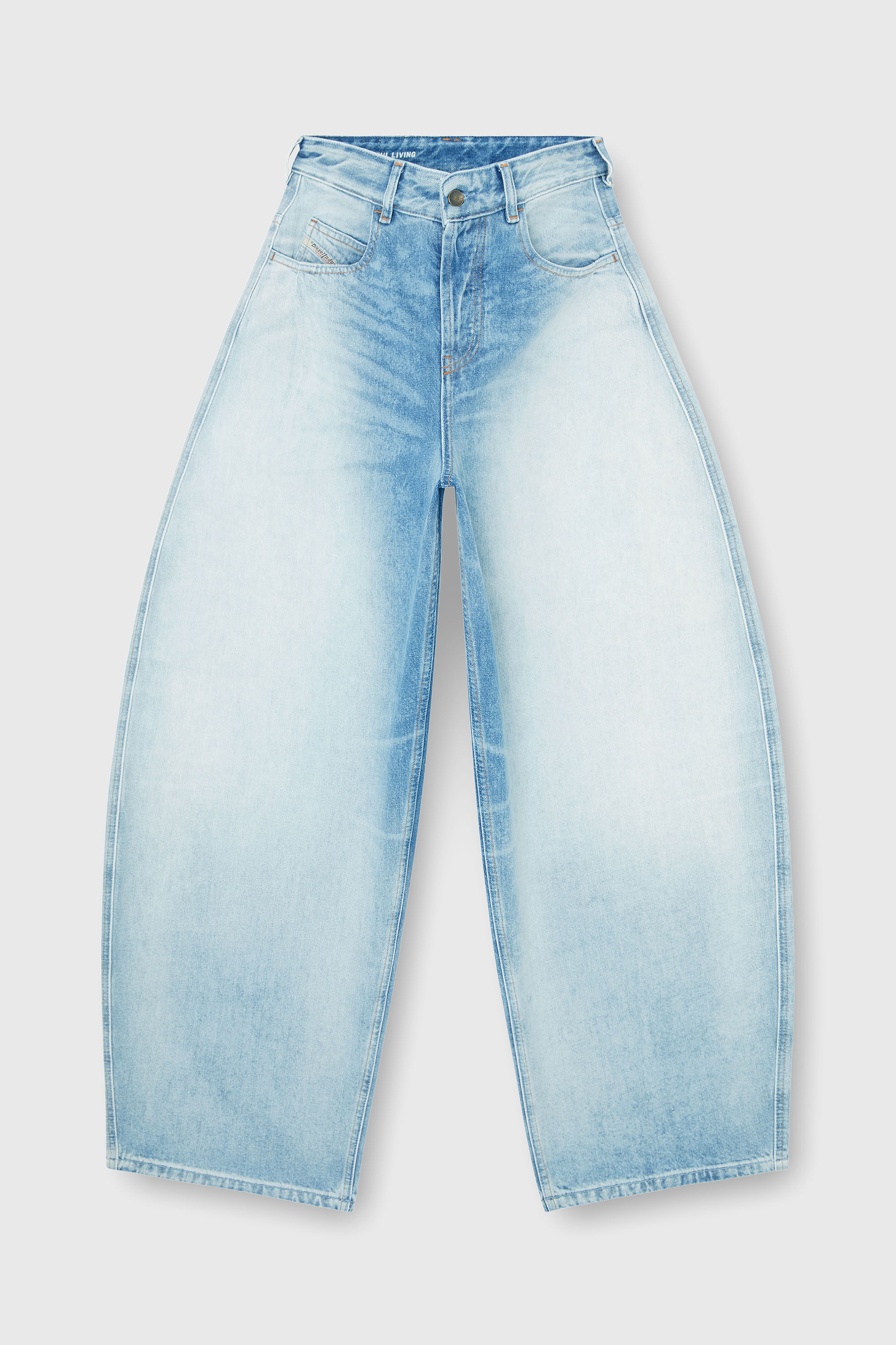 Light Blue Relaxed Fit Jeans for Women | Diesel® US