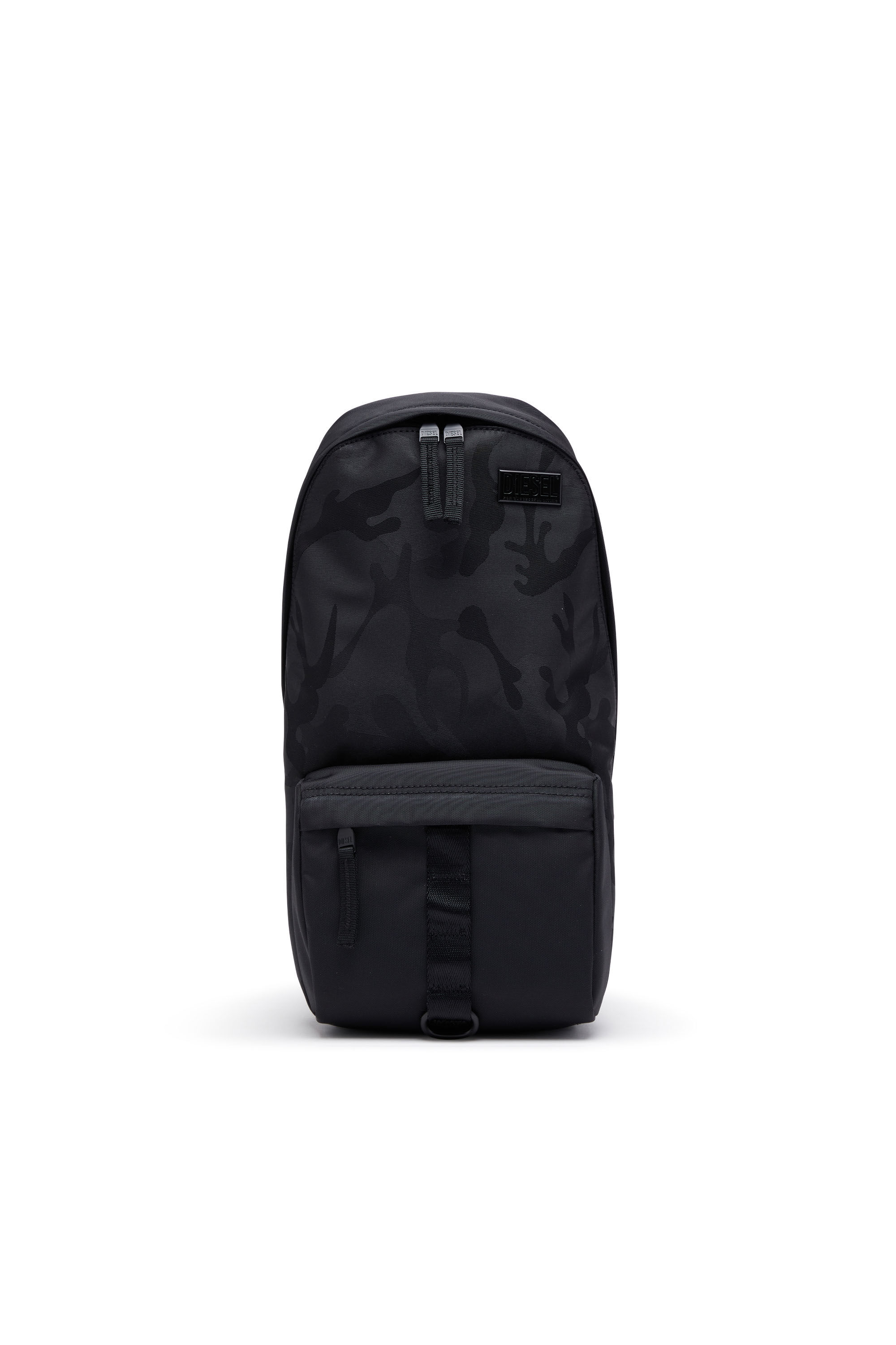 Diesel - DSRT SLINGBAG, Dsrt-Sac à bandoulière utility en nylon imprimé Homme in Noir - 1