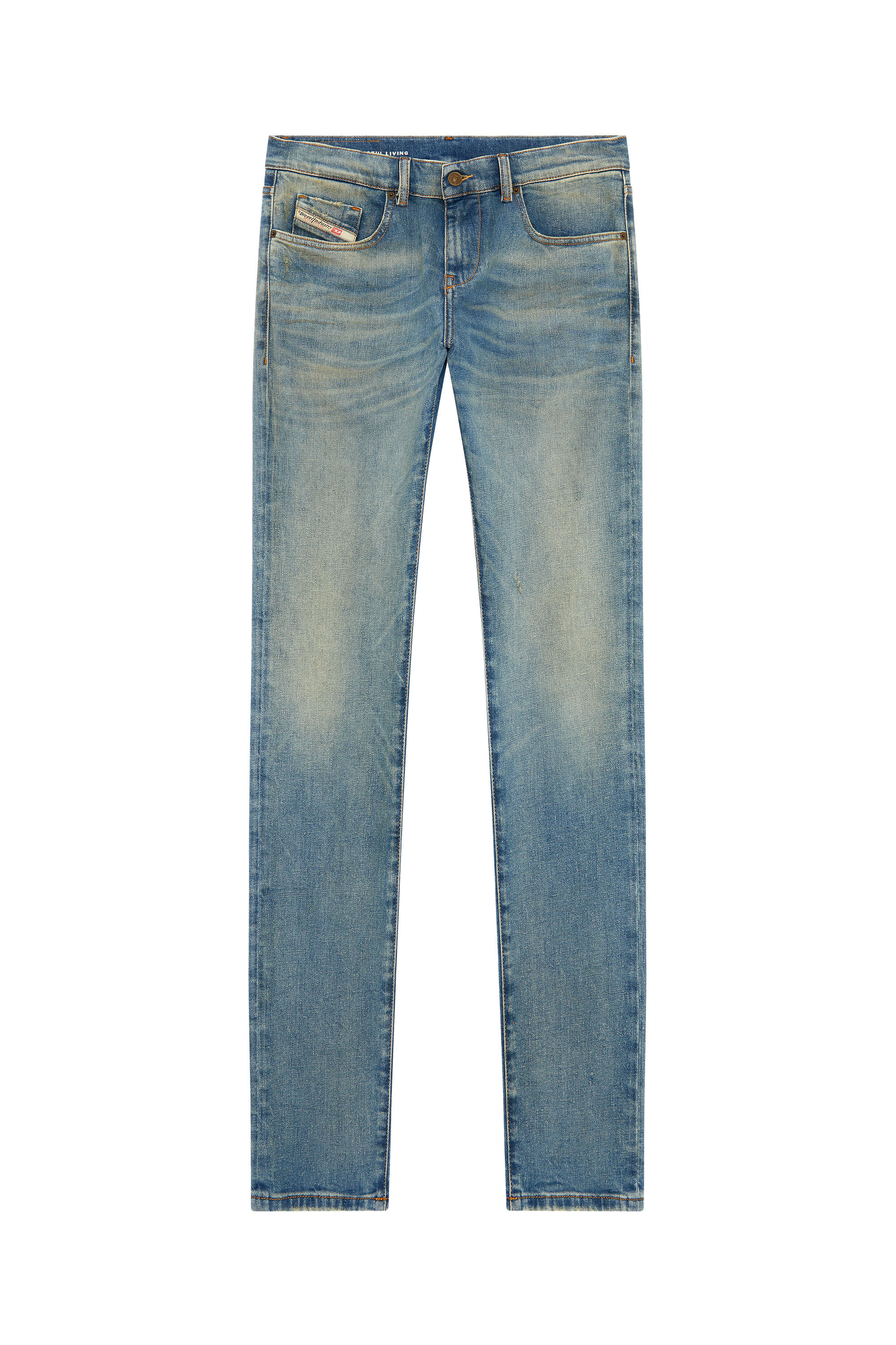 Diesel - Slim Jeans 2019 D-Strukt 09H50 Homme, Bleu moyen - Image 2