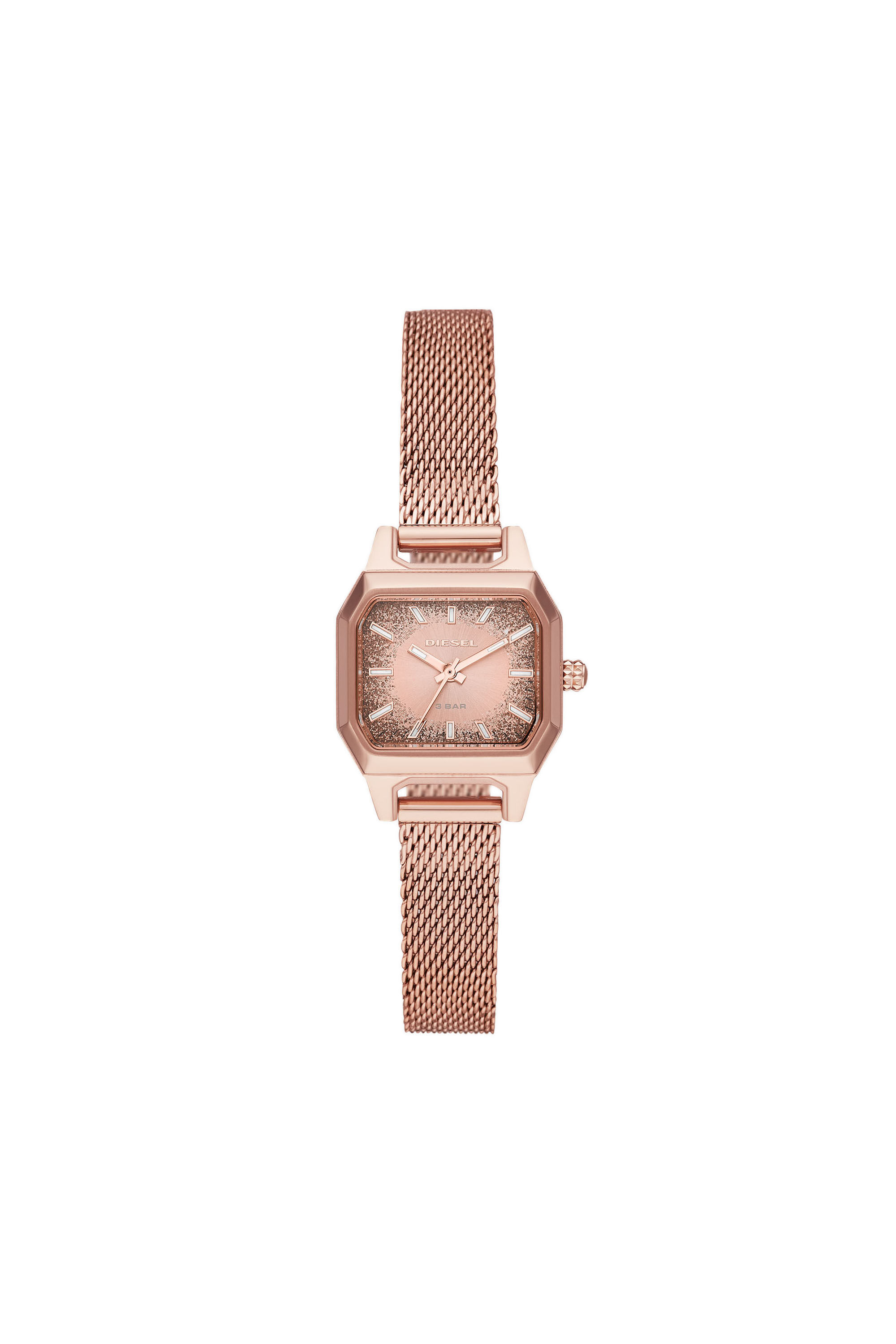 Diesel - DZ5593, Female's Callie three-hand rose gold-tone stainless steel watch in Pink - 1