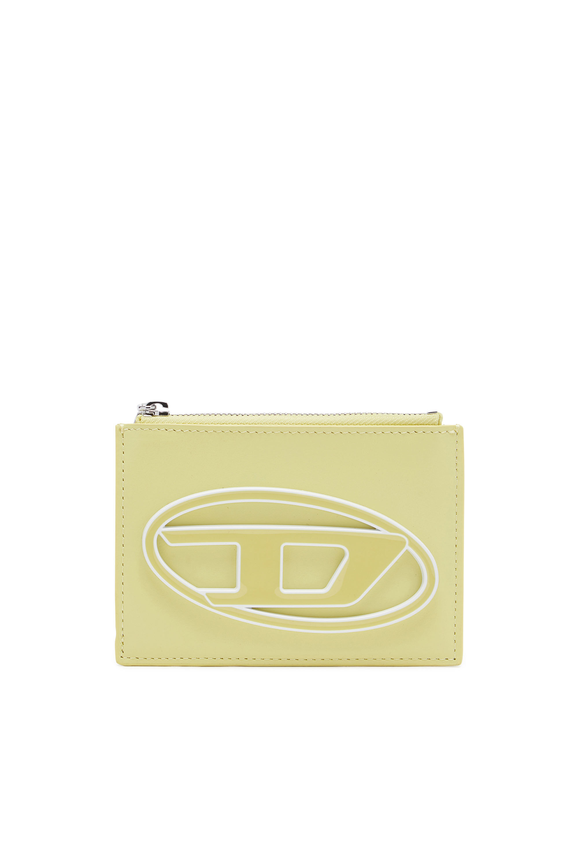 Diesel - 1DR CARD HOLDER I, Woman's Card holder in pastel leather in Yellow - 1