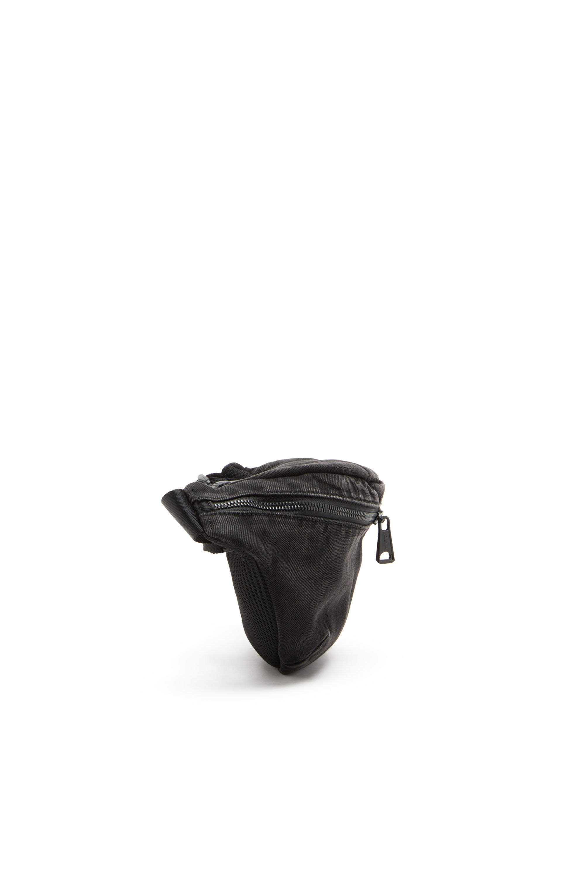 Diesel - UTLT BELTBAG, Male's Utlt Beltbag-Belt bag in cloudy-effect denim in Black - 4