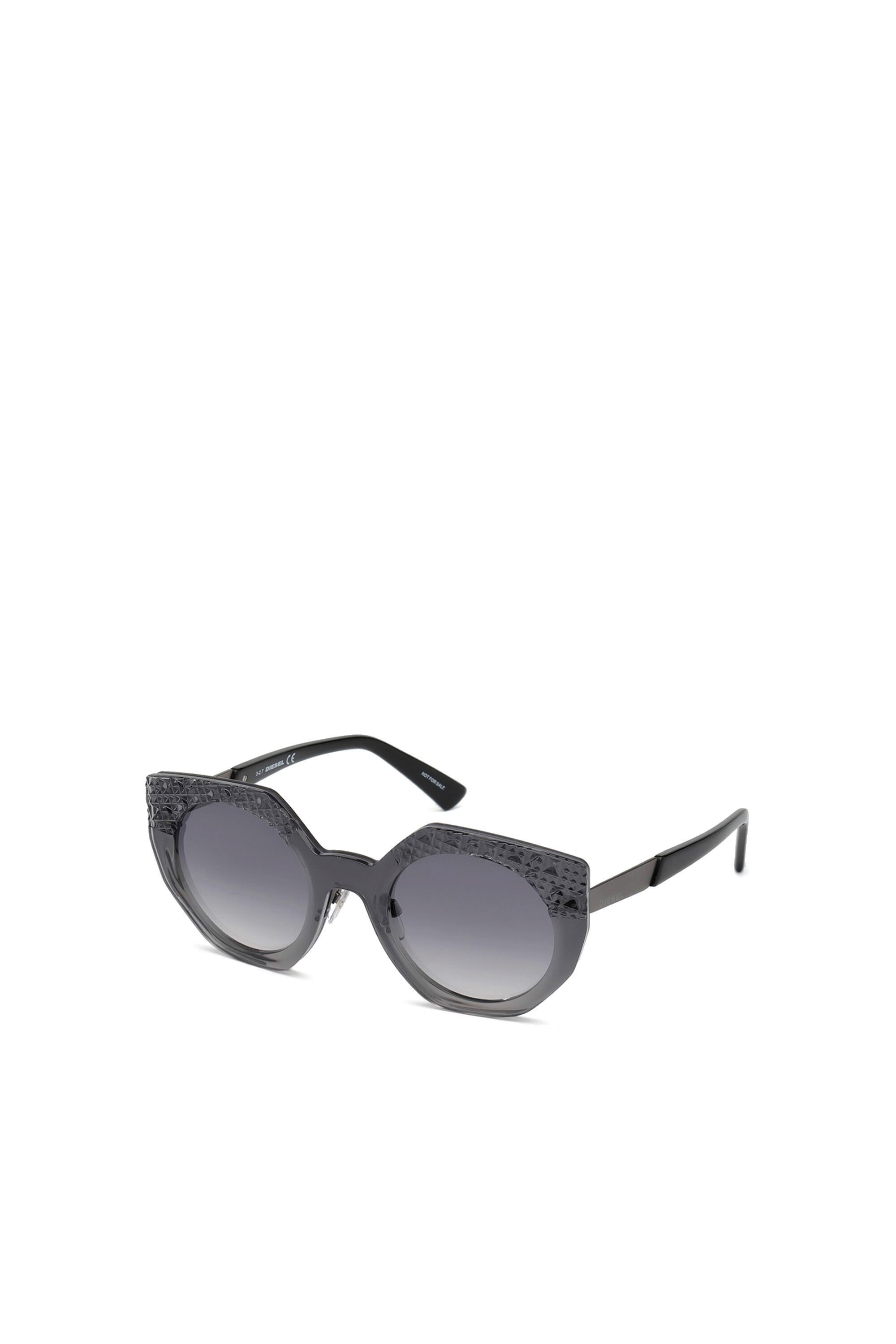 Diesel - DL0258, Female's Geometric shape eyewear in Grey - 2
