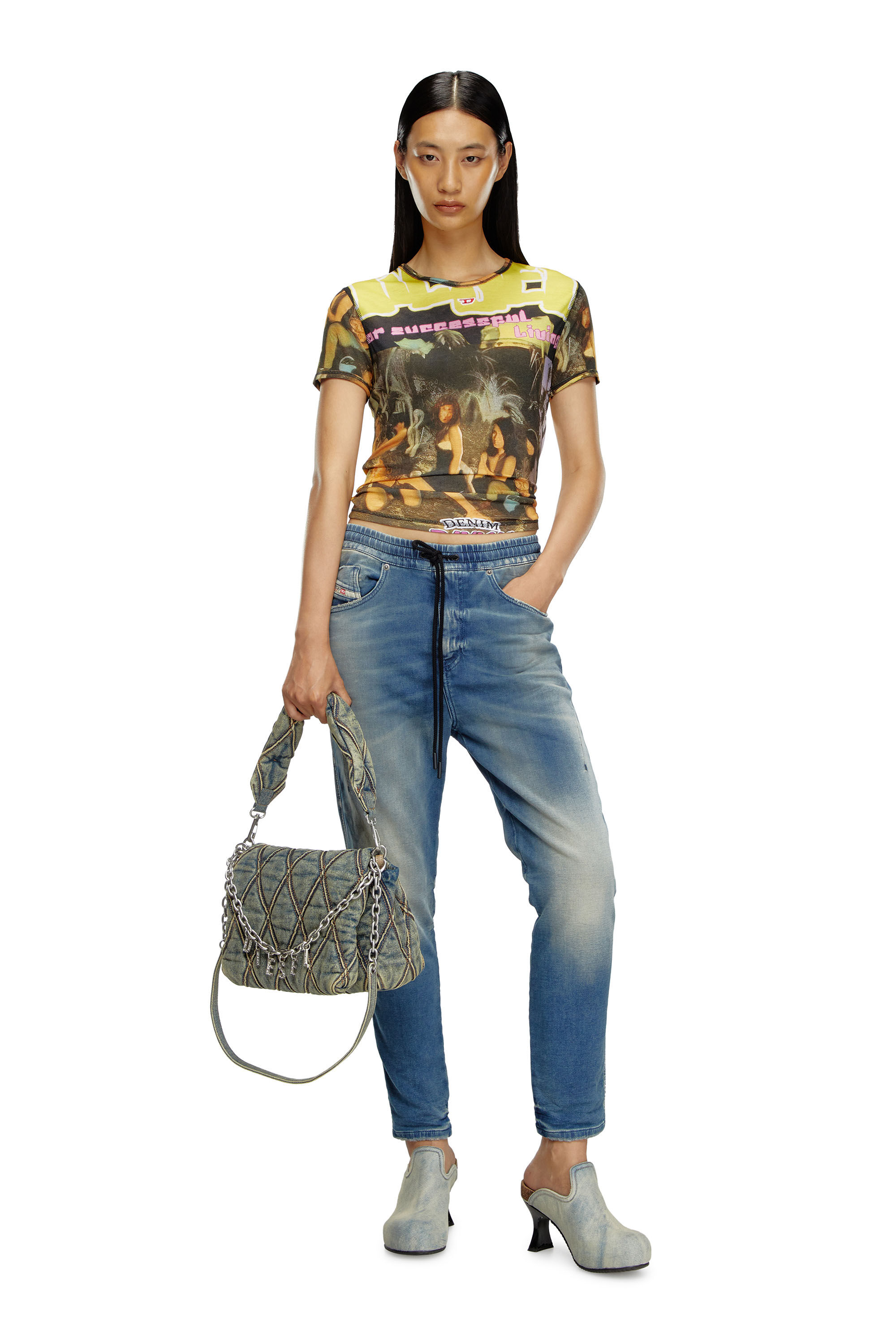 Diesel - Female's Regular 2041 D-Fayza Joggjeans® 068MG, Medium Blue - 1