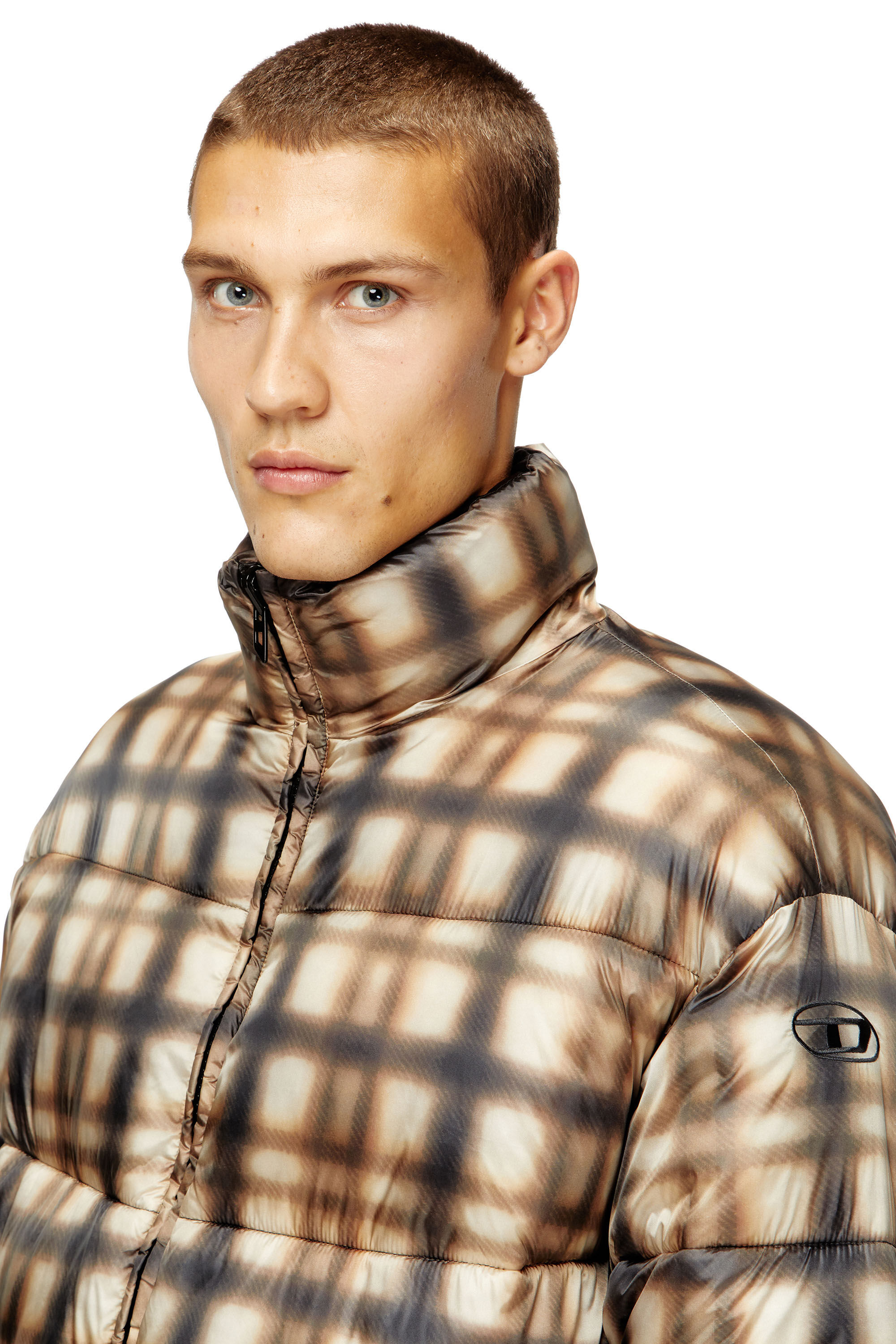 Diesel - W-BOURBON-ENBM, Man's Reversible padded bomber jacket in null - 4