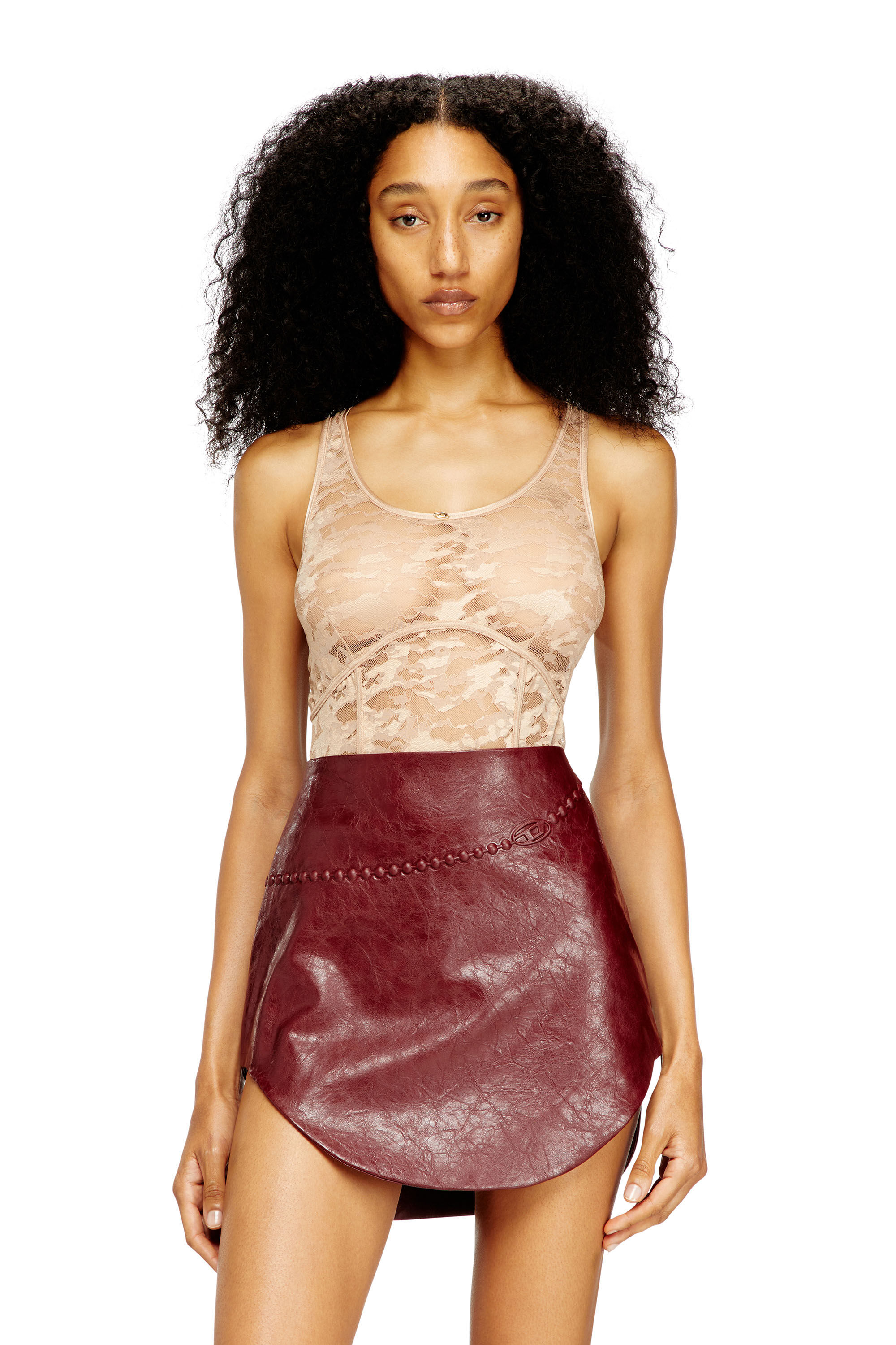 Diesel - EZZY-UTLT, Maillot en nylon avec design en dentelle Femme in ToBeDefined - 4