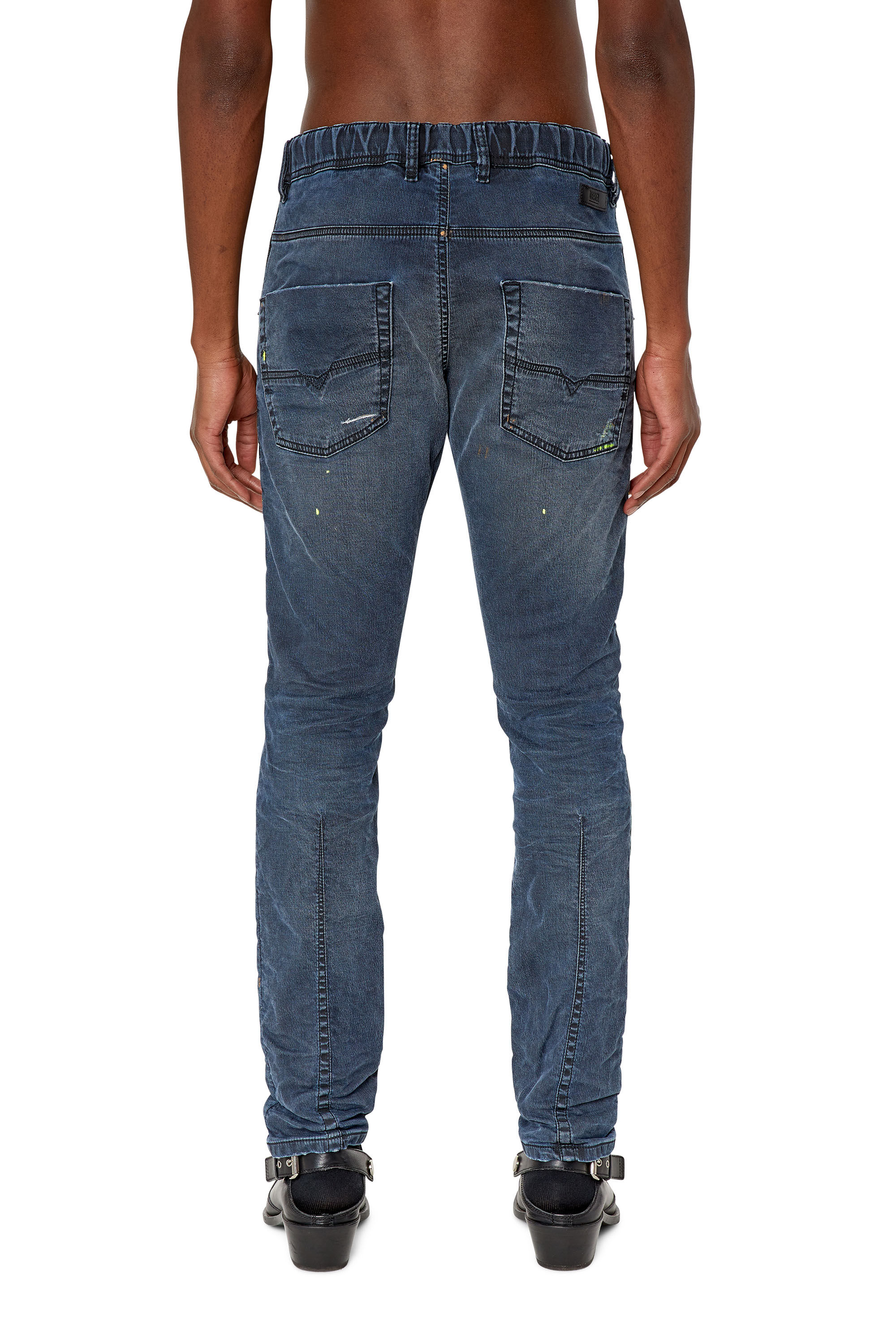Diesel - Tapered 2030 D-Krooley Joggjeans® 069QH, Male's Tapered 2030 D-Krooley Joggjeans® in Dark Blue - 4