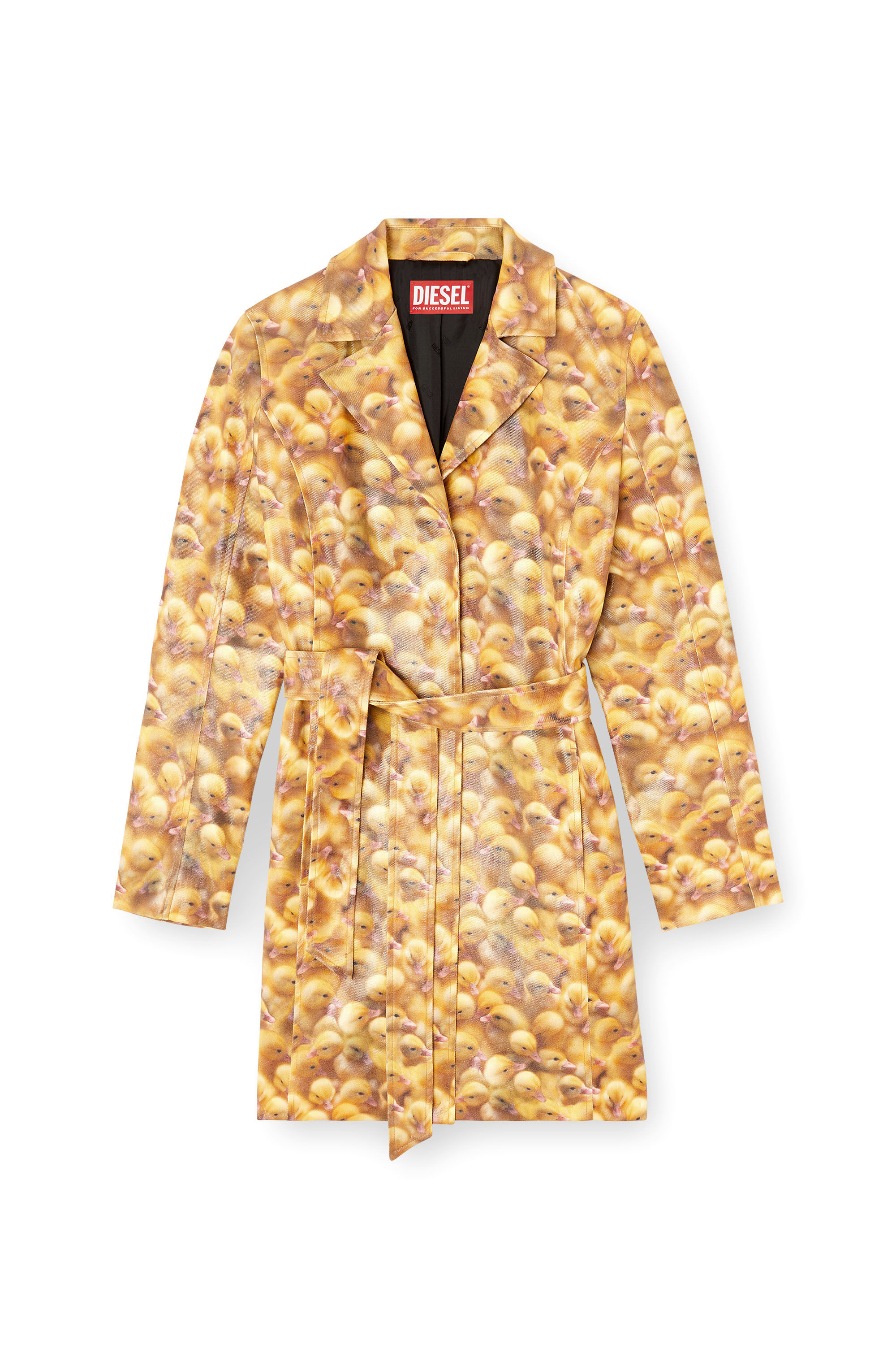 Diesel - G-OJI, Trench-coat à imprimé caneton Femme in Jaune - 2