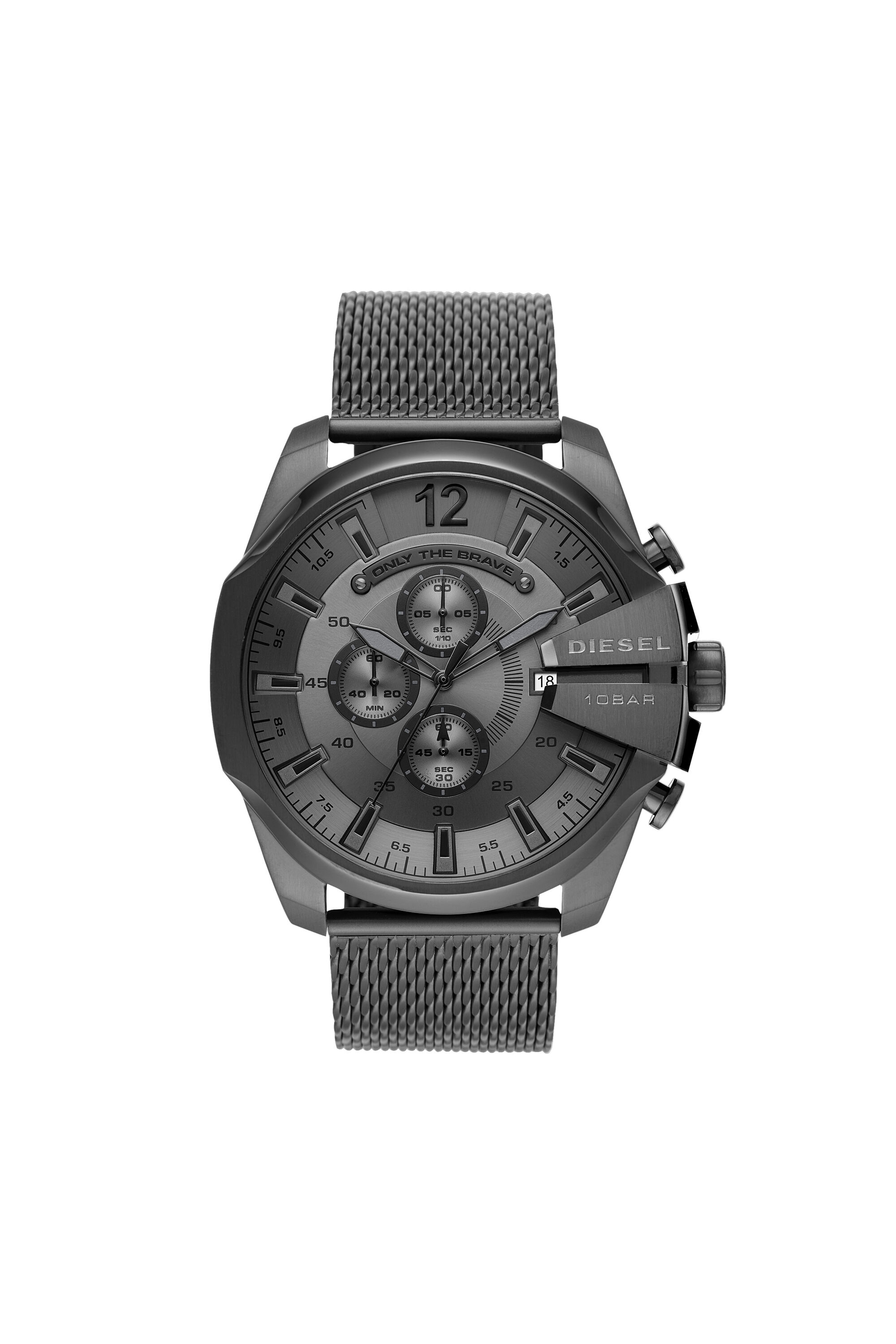DZ4527 Man: Mega Chief Chronograph Gunmetal Stainless Watch | Diesel