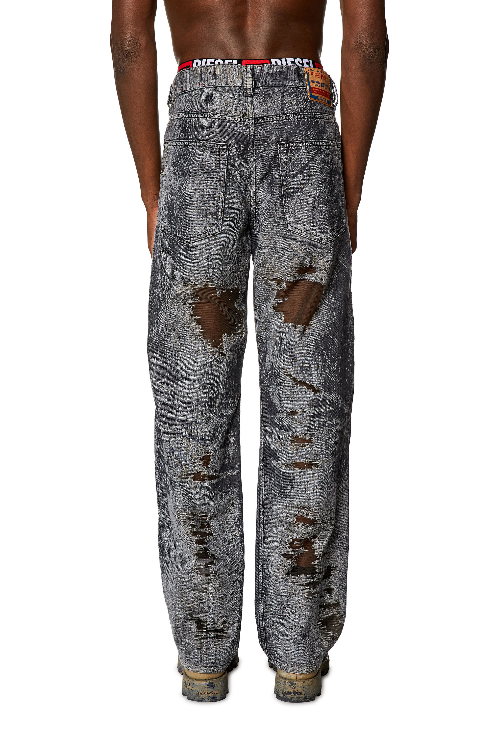 Men's Straight Jeans | Black/Dark grey | Diesel 2010 D-Macs