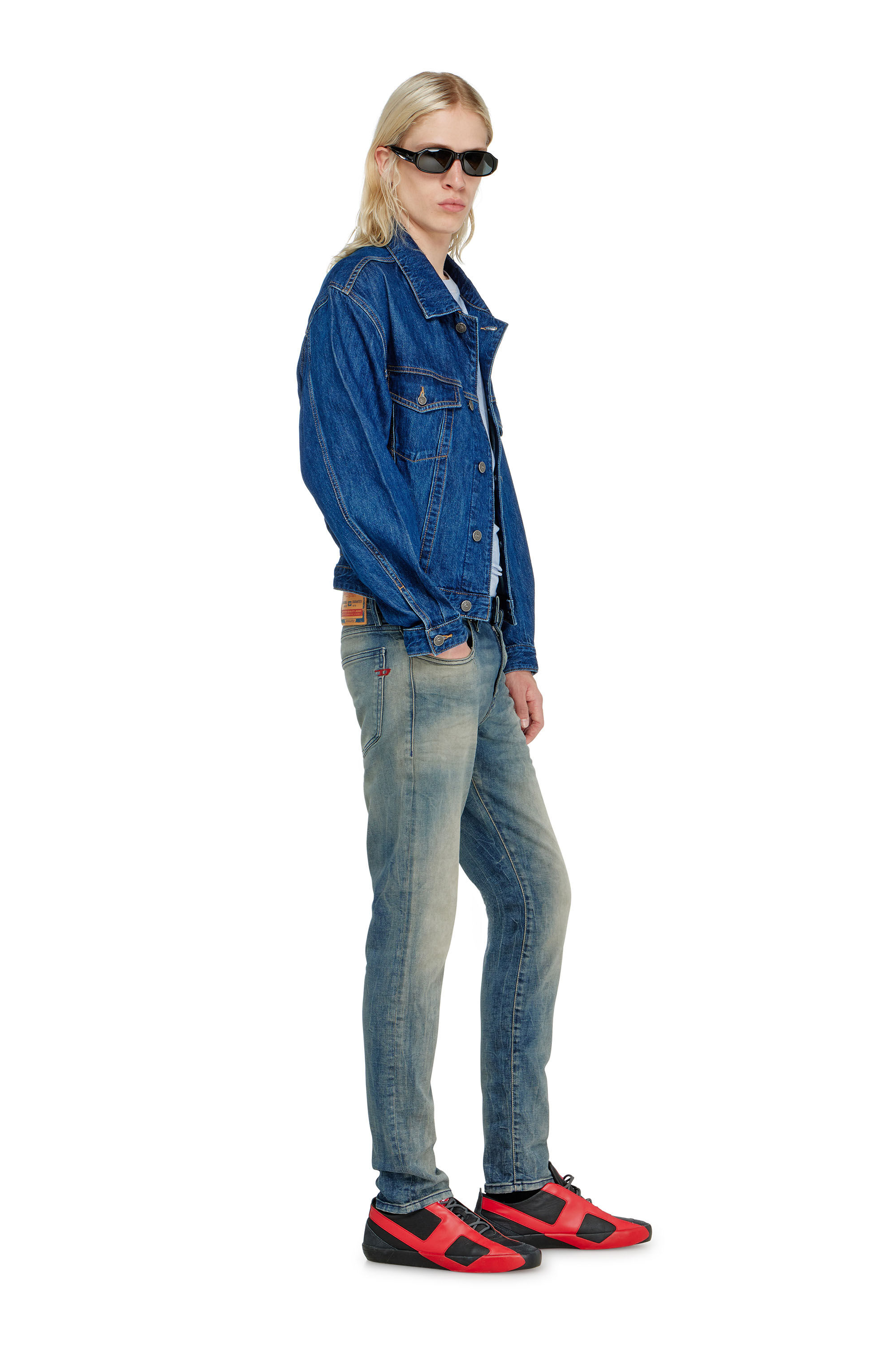 Diesel - Slim Jeans 2019 D-Strukt 09N45 Homme, Bleu moyen - Image 2