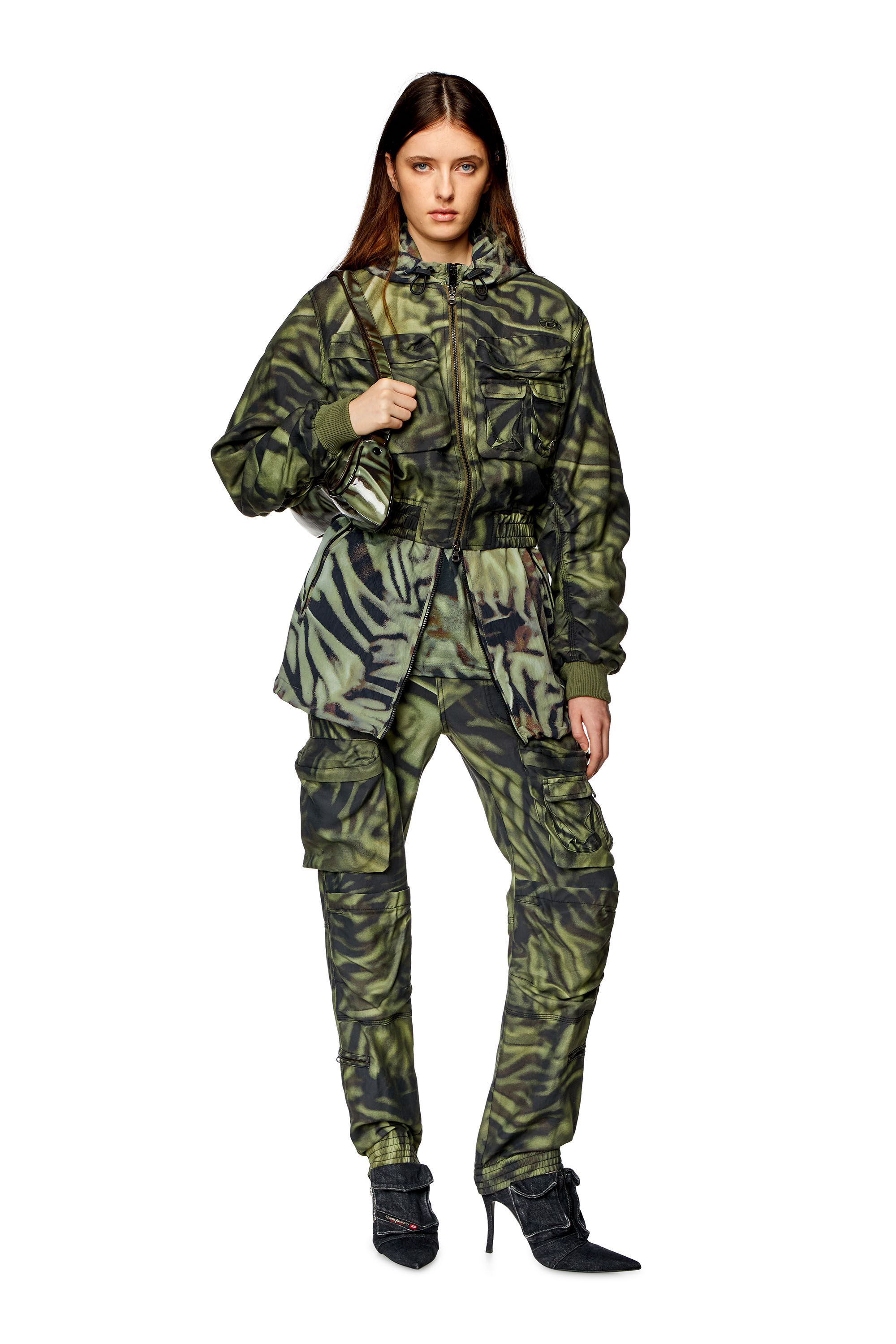 ディーゼル DIESEL G-KHLOE-A ボンバージャケット カーキ DIESEL 'g-khloe-a' Jacket in Green | Lyst