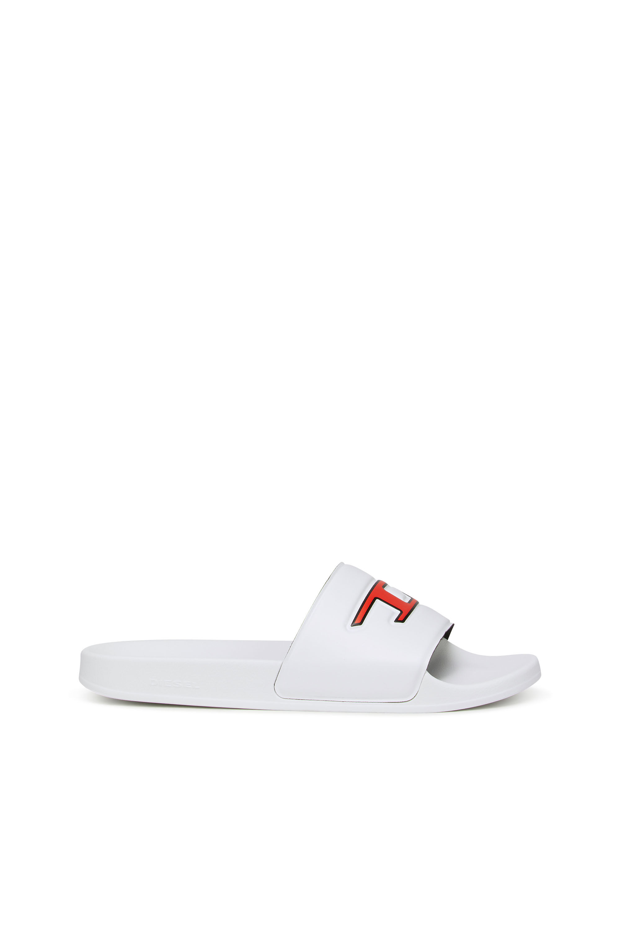 Diesel - SA-MAYEMI D, Sa-Mayemi D - Claquettes de piscine avec logo D intégré Homme in Blanc - 1