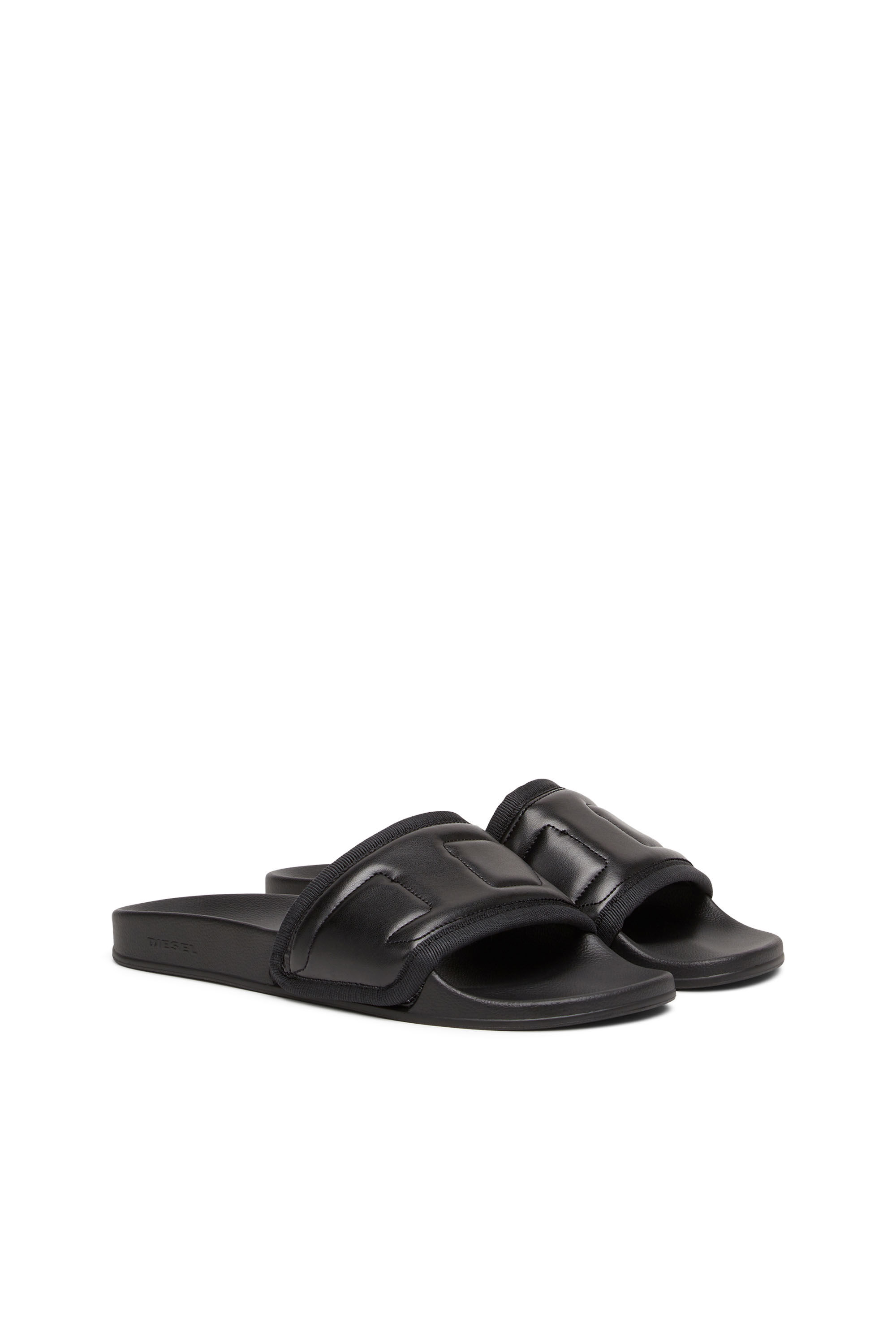 Diesel - SA-MAYEMI PUF X, Sa-Mayemi Puf X - Chanclas con logotipo D en relieve Unisex in Negro - 2