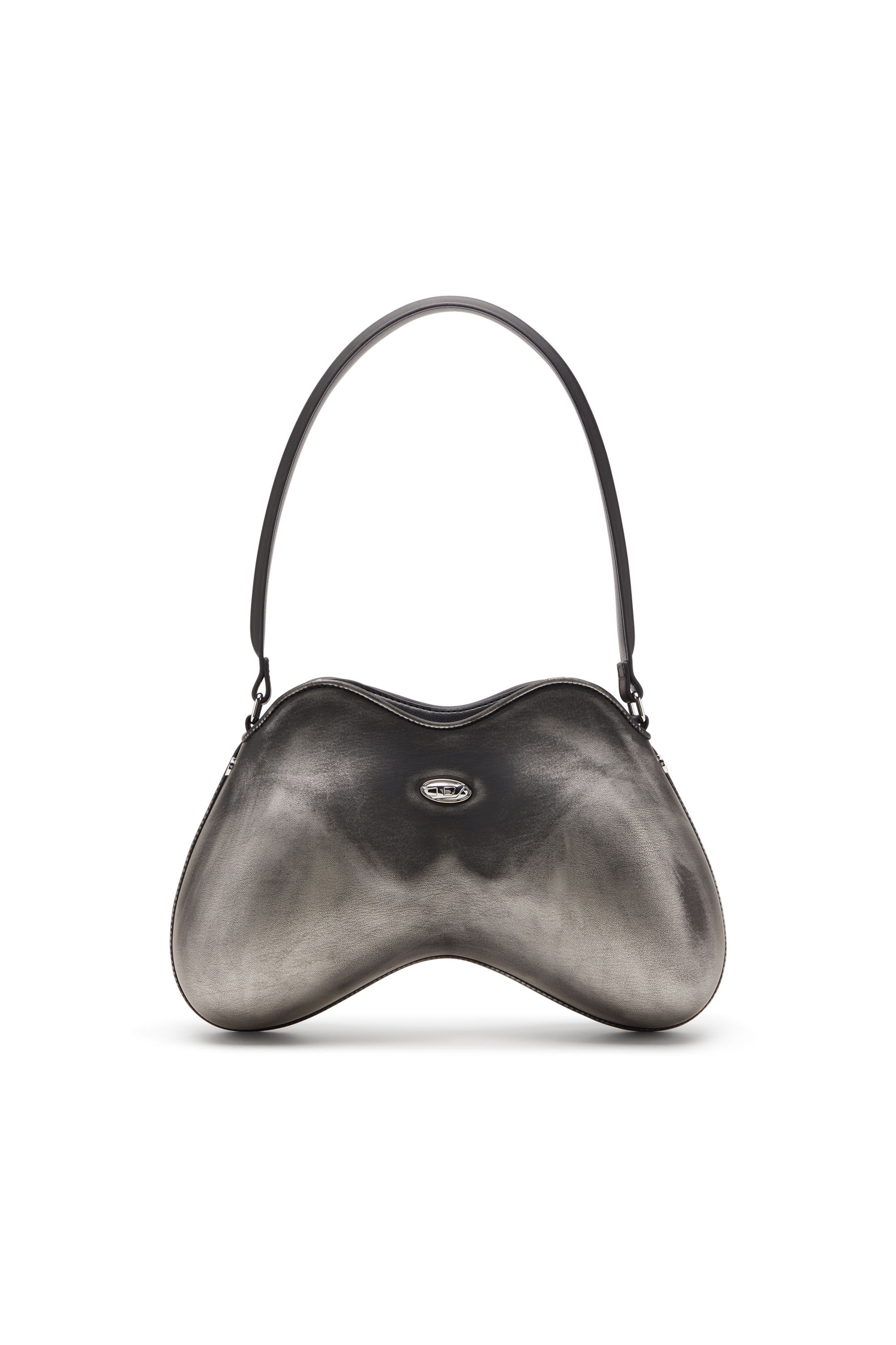 Diesel - DOUBLE-D SHOULDER, Double-D-Sac épaule rigide en PU brossé Femme in Noir - 1
