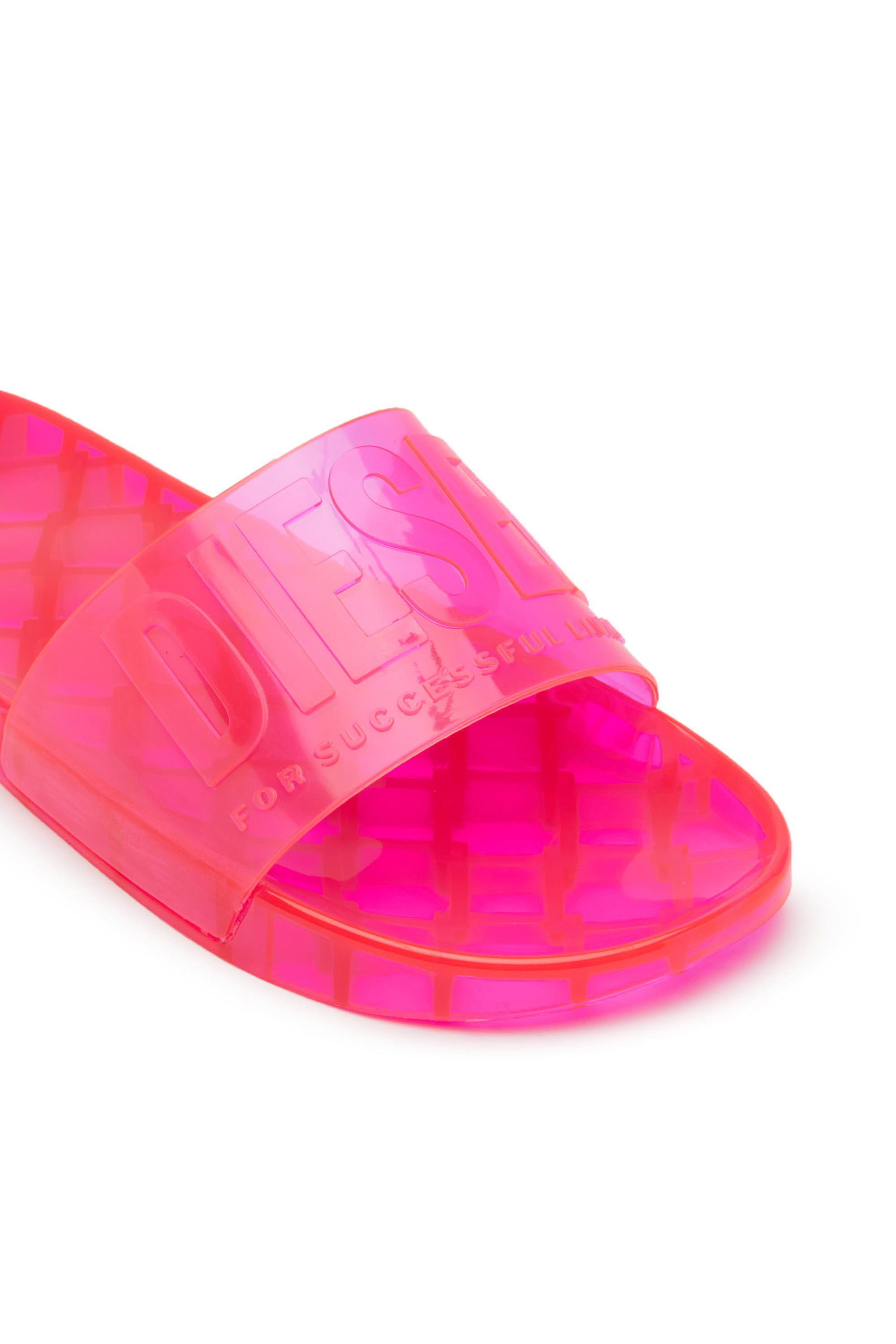 Diesel - SA-KARAIBI GL X, Female's Sa-Karaibi-Pool slides in clear neon PVC in Pink Fluo - 6