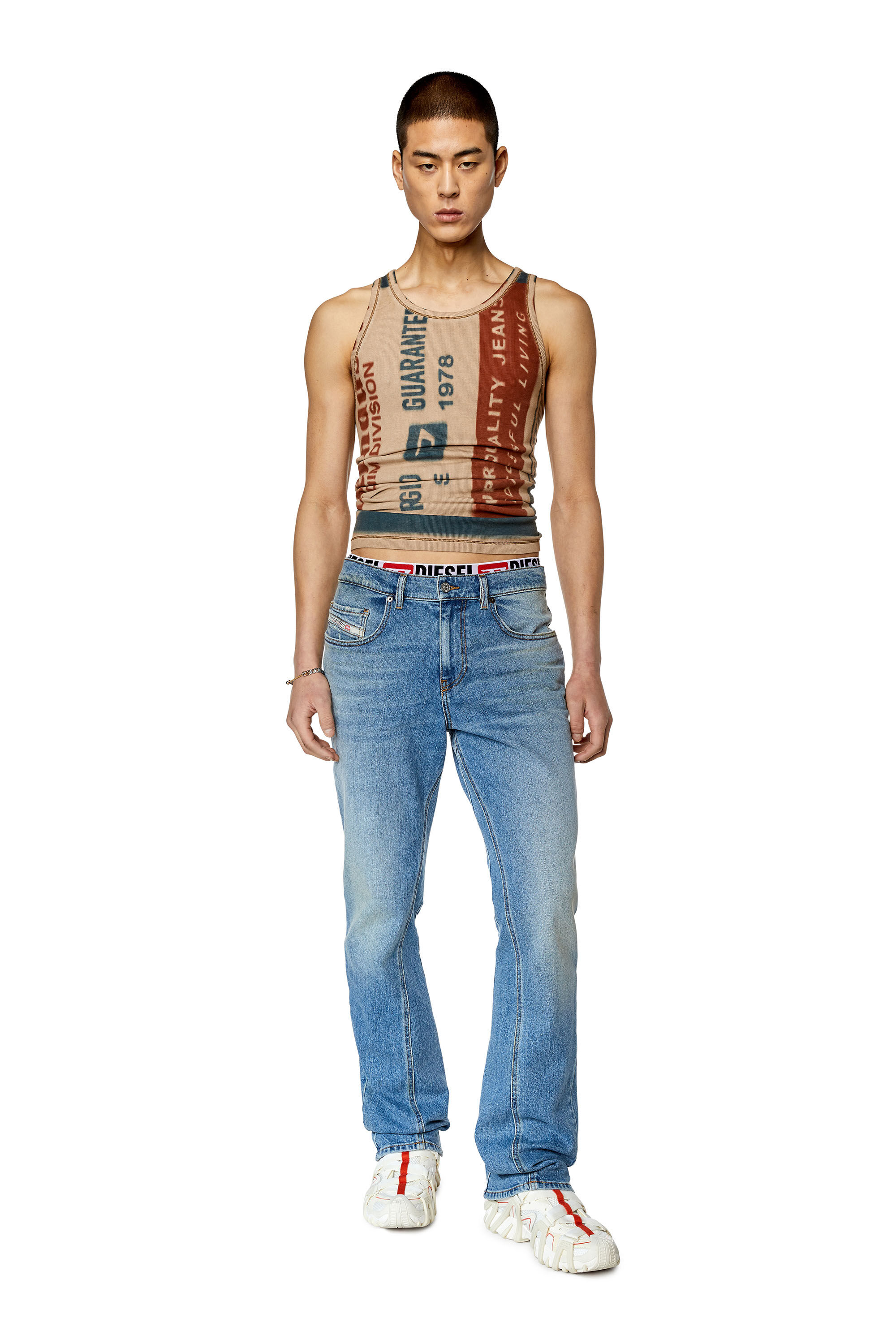 Diesel - Bootcut Jeans 2021 D-Vocs 007L3, Bootcut Jeans - 2021 D-Vocs Homme in Bleu - 1