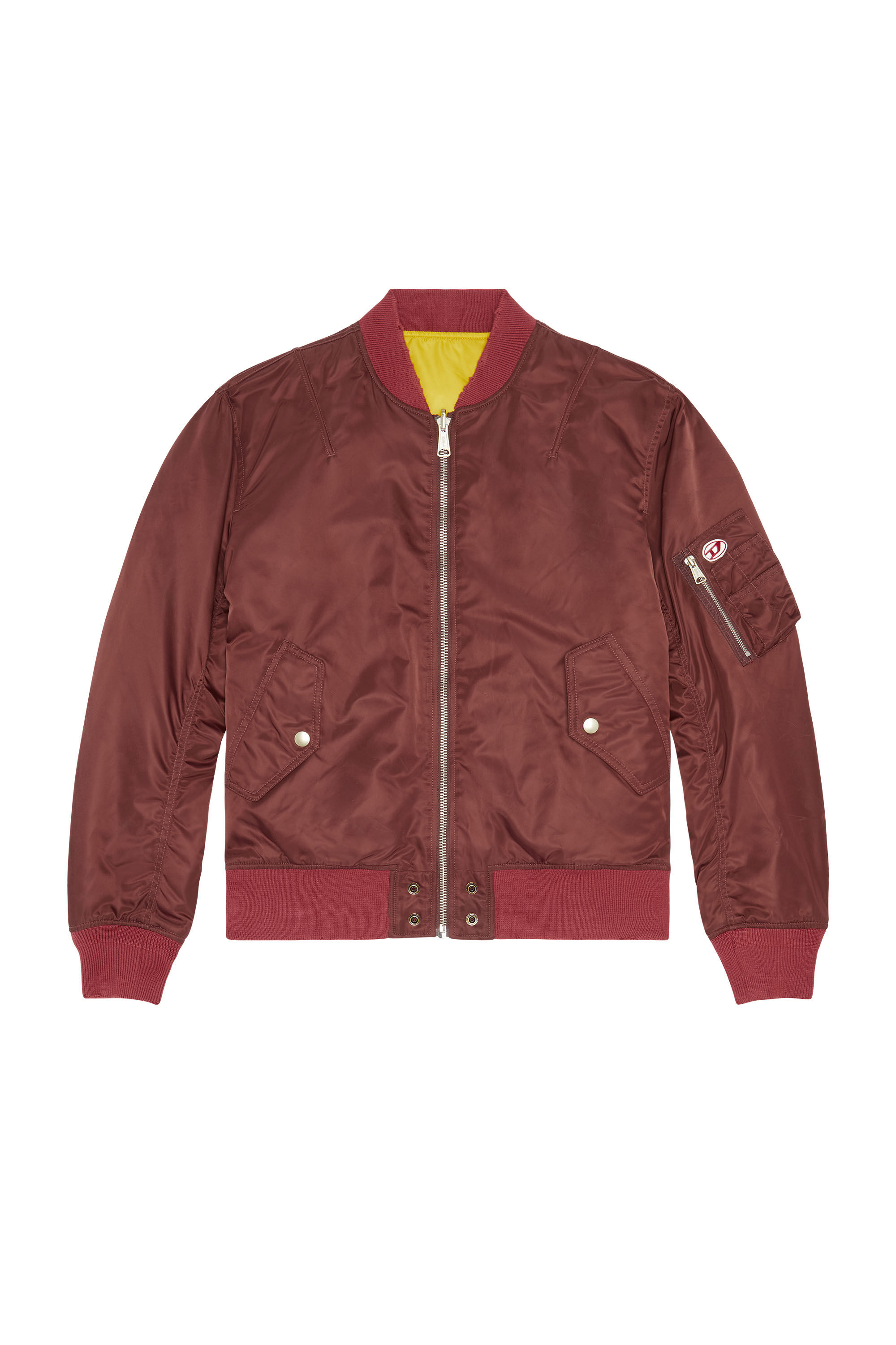 Diesel - J-FIGHTERS-NW, Veste bomber matelassée réversible Homme in Marron - 2