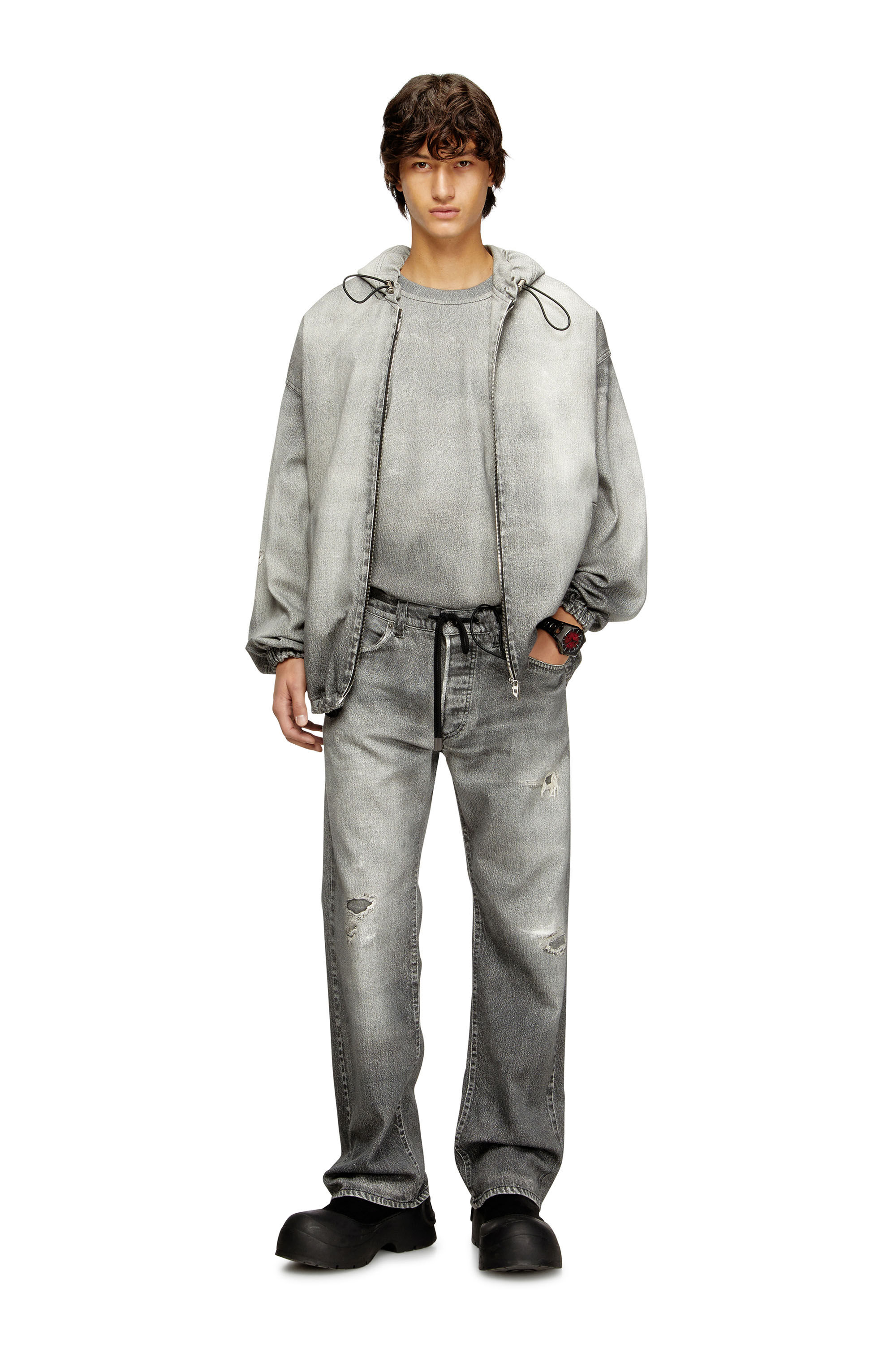 Men's Relaxed Jeans | Grey | Diesel 2080 D-Reel Joggjeans®