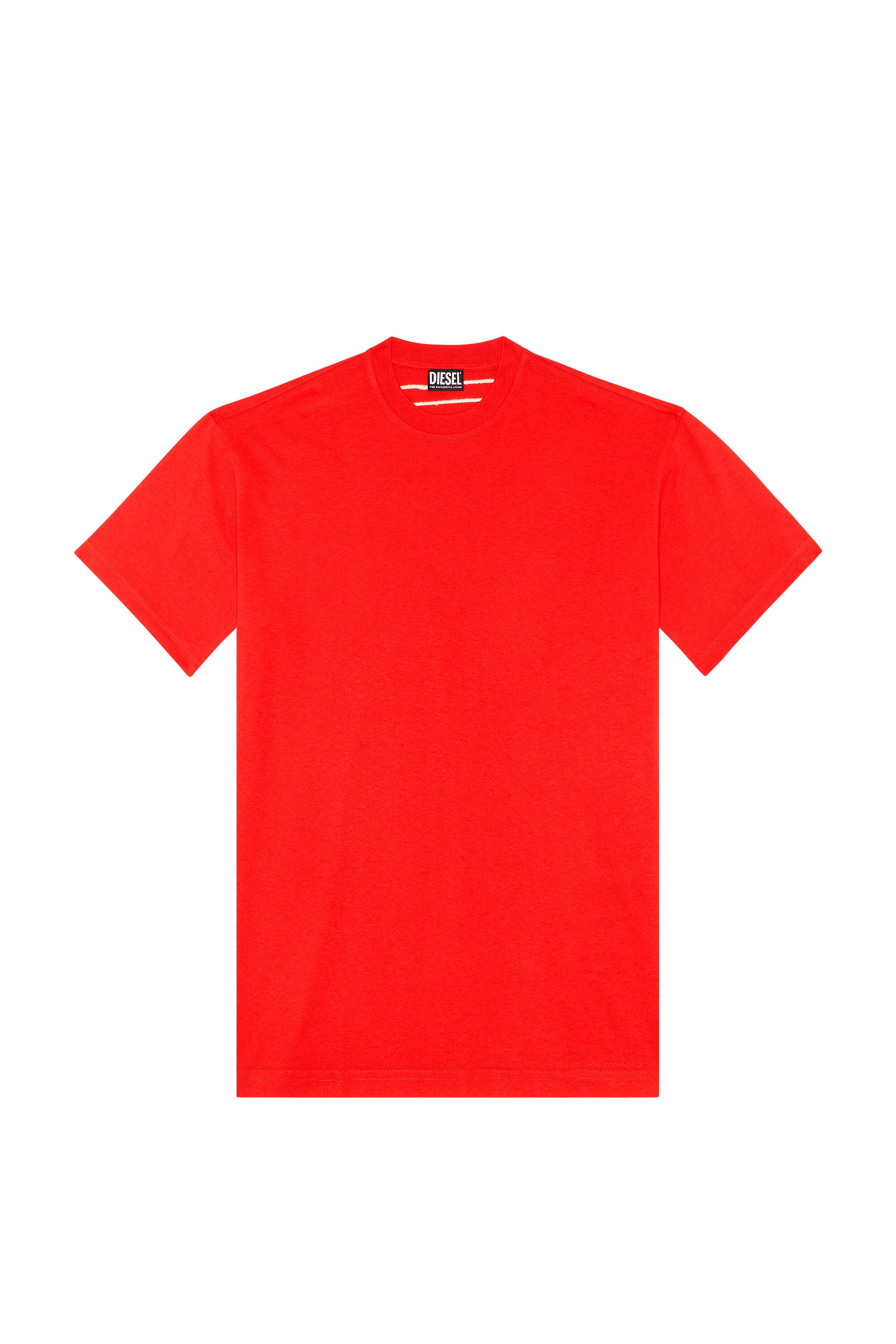 Diesel - T-BOGGY-MEGOVAL, T-shirt avec maxi logo D dans le dos Homme in Rouge - 2