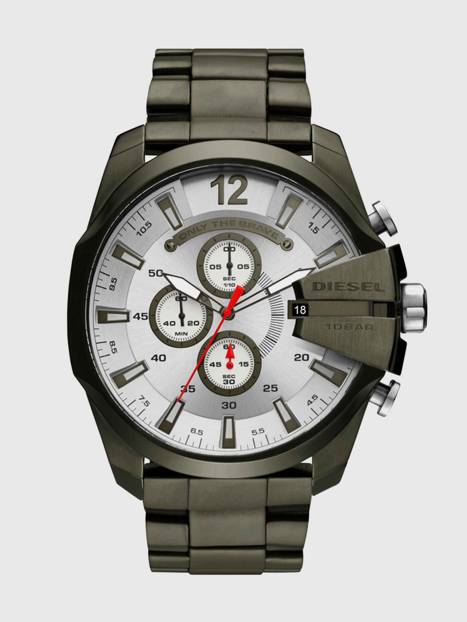 DZ4478 Man: Olive Diesel tag watch, 51 mm | Diesel