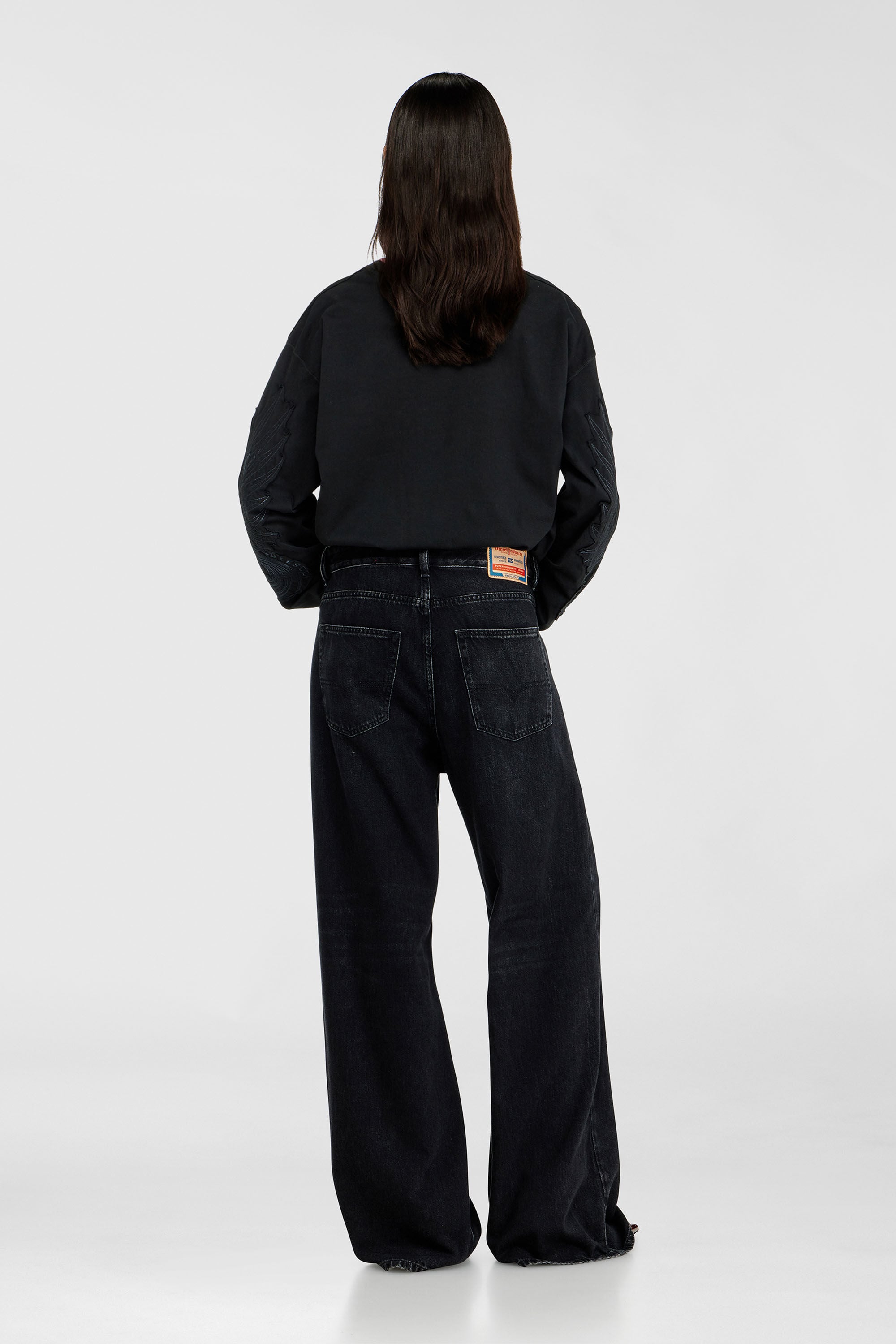 Diesel - Relaxed Jeans 1996 D-Sire 09P09 Unisex, Negro/Gris oscuro - 3