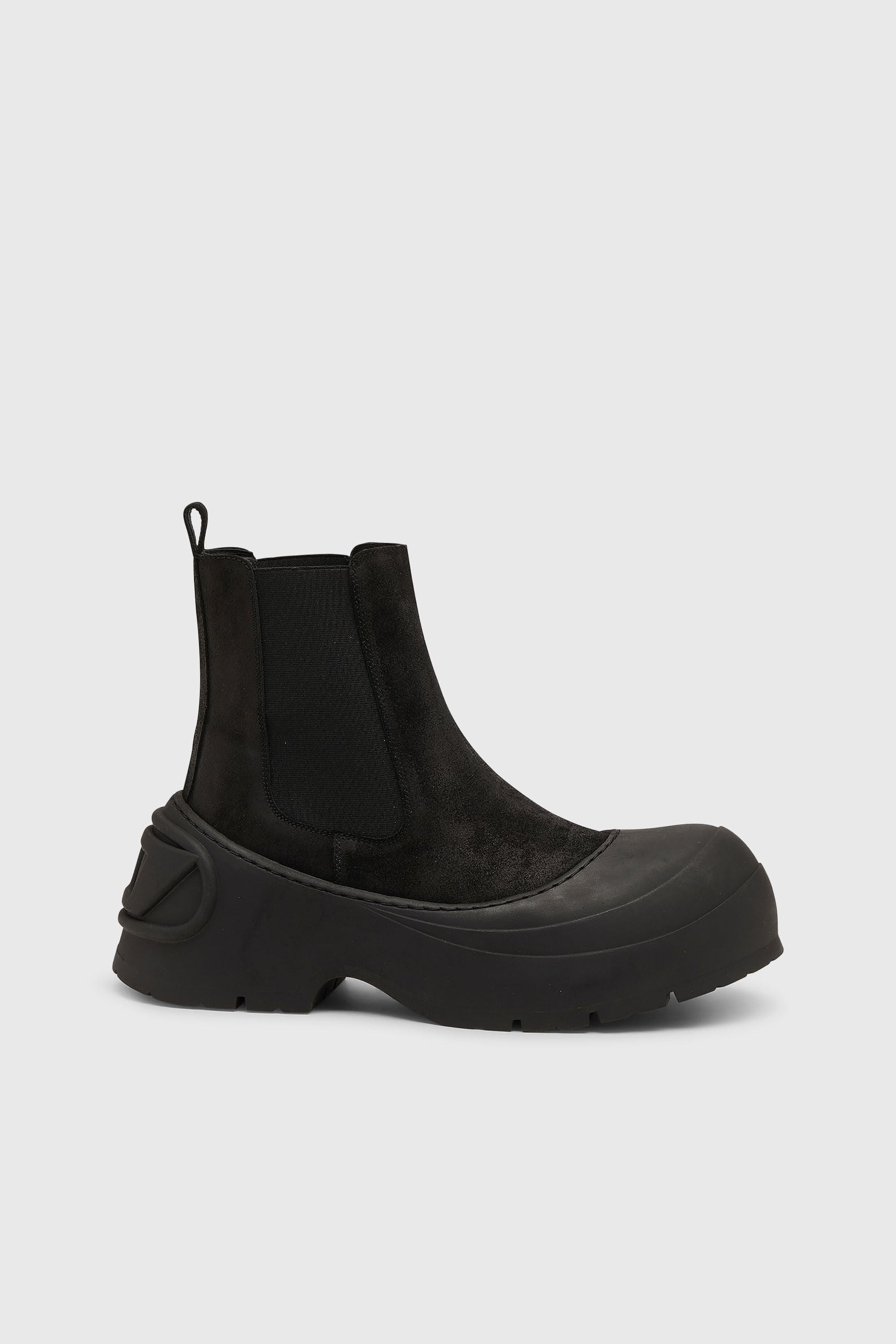 Men's D-Donald-Chelsea boots in waxed suede and rubber | Black