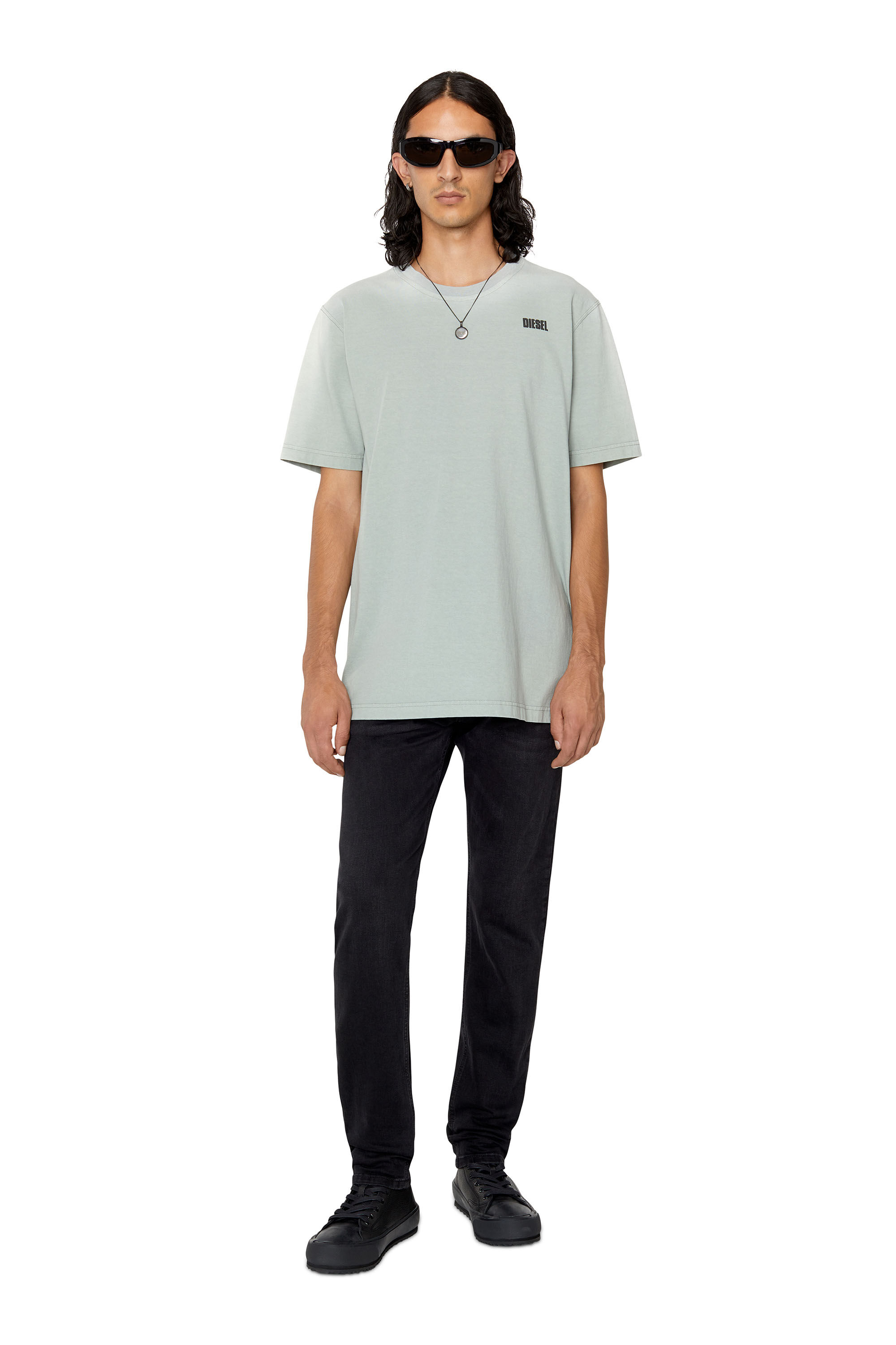 Diesel - Slim Jeans D-Luster 0IHAU, Male's Slim Jeans - D-Luster in Black/Dark Grey - 1