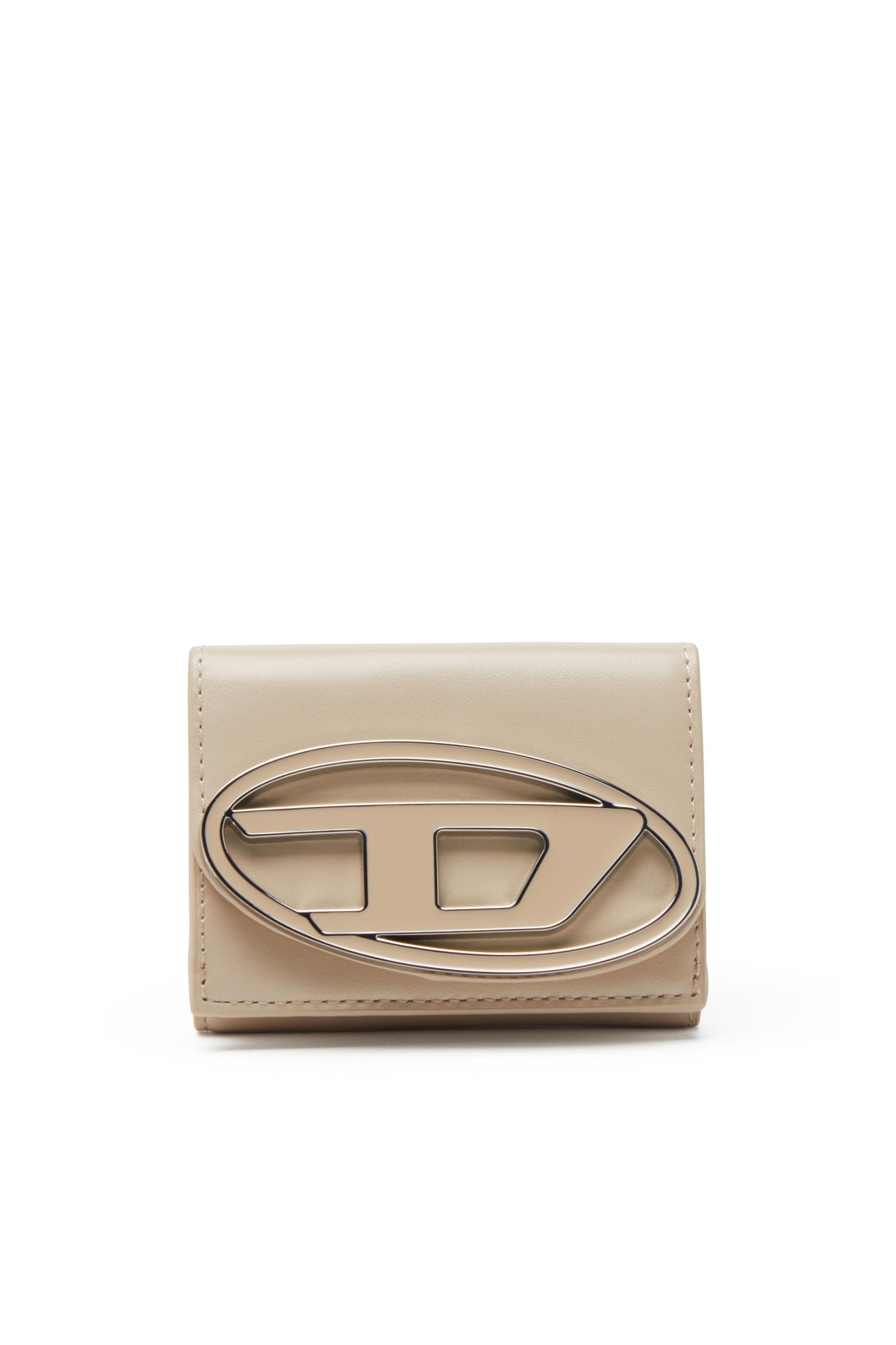 Women's Tri-fold wallet in leather | Beige | Diesel