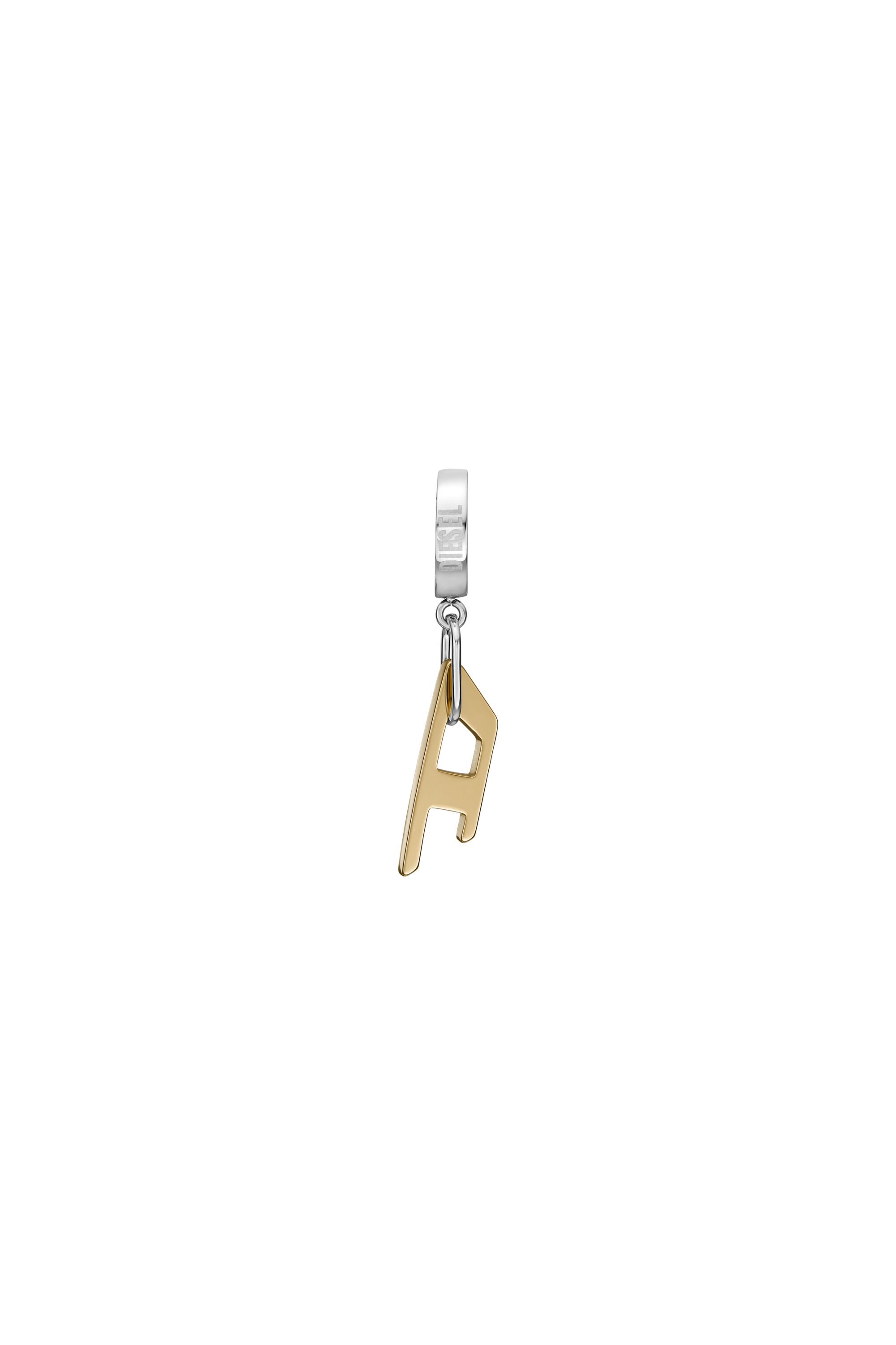 Women's Two-Tone Stainless Steel single hoop earring | Gold