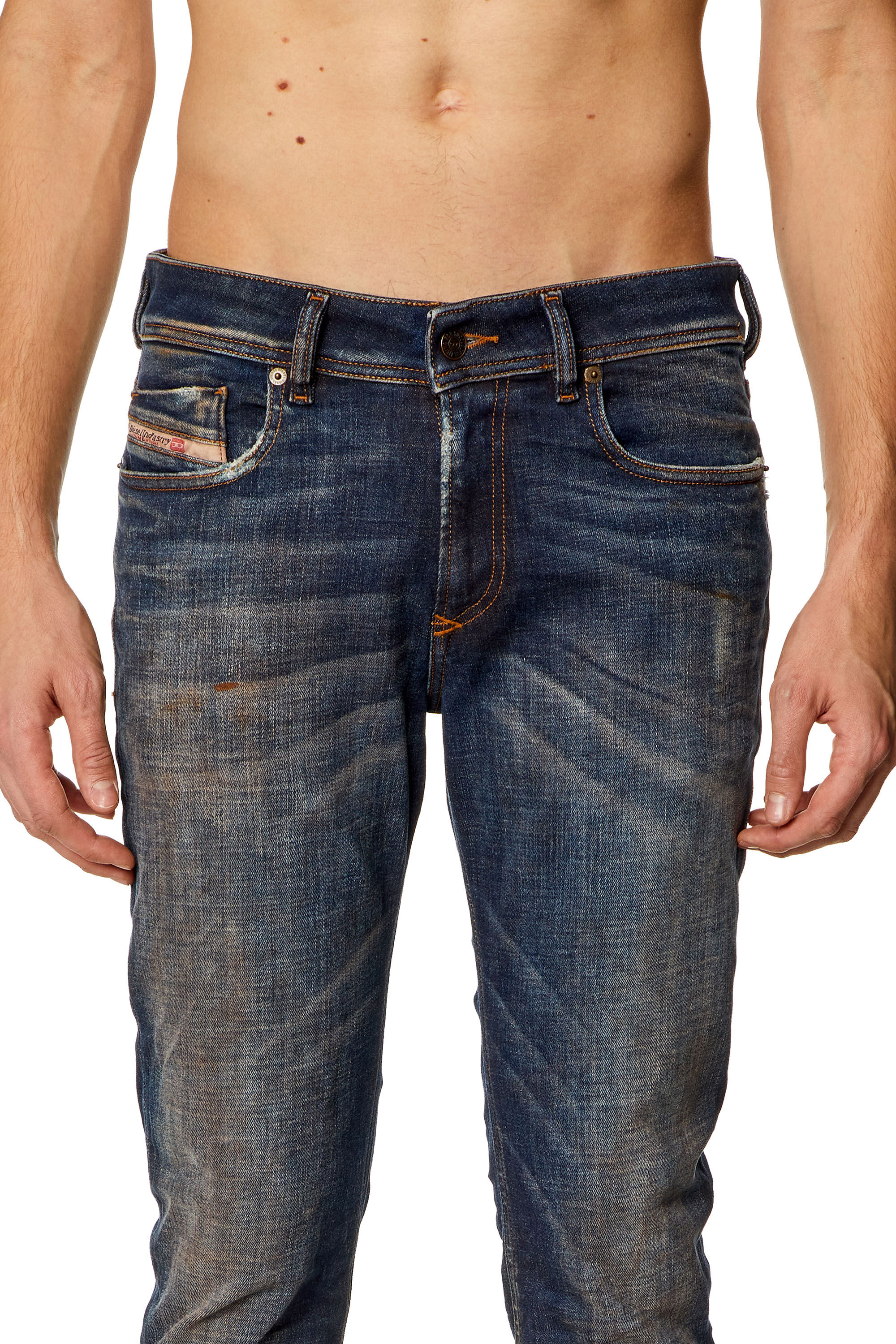 Diesel - Male's Skinny Jeans 1979 Sleenker 09H76, Dark Blue - 5