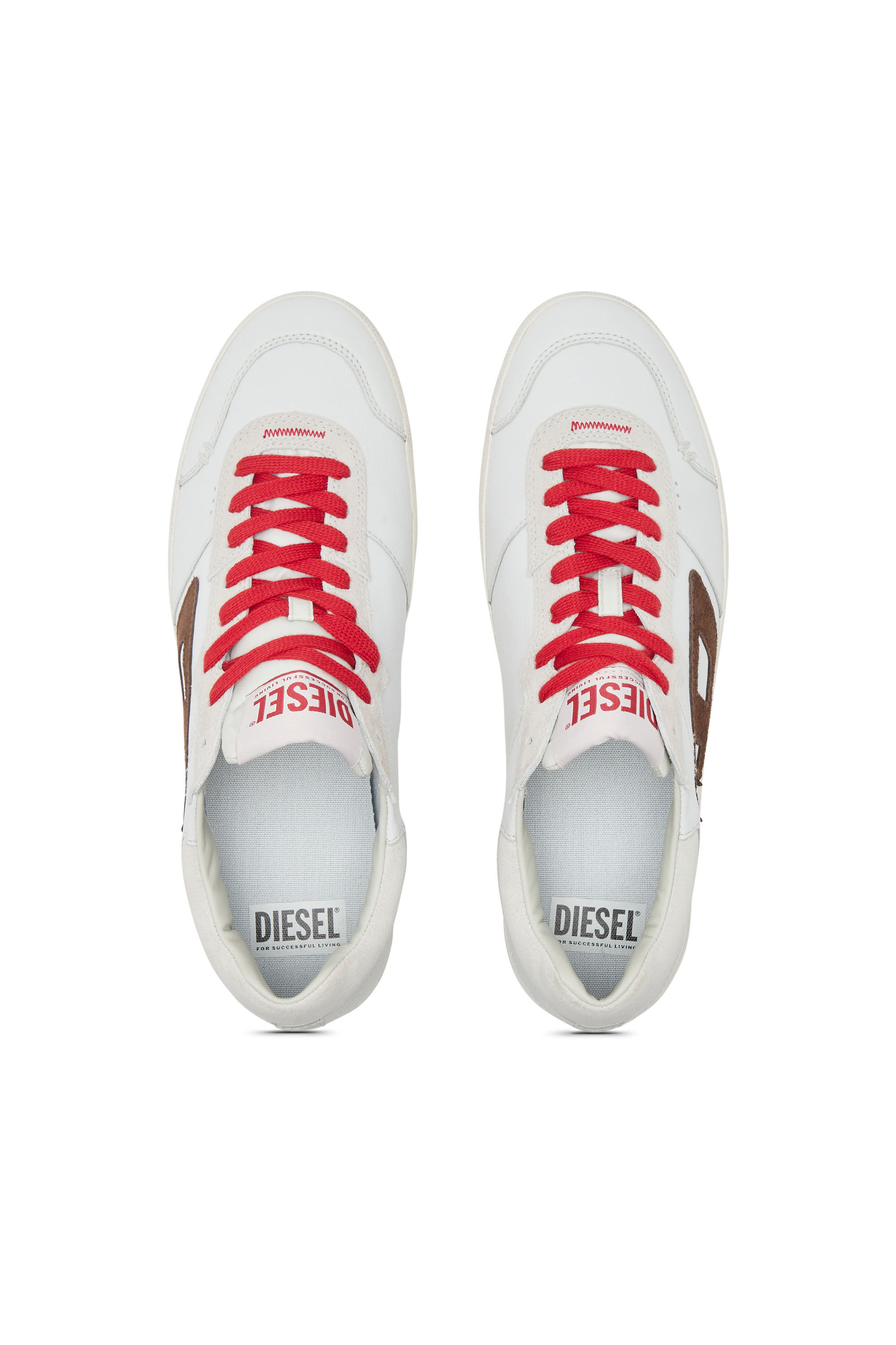 Men's S-Leroji Low-Distressed sneakers in leather and suede
