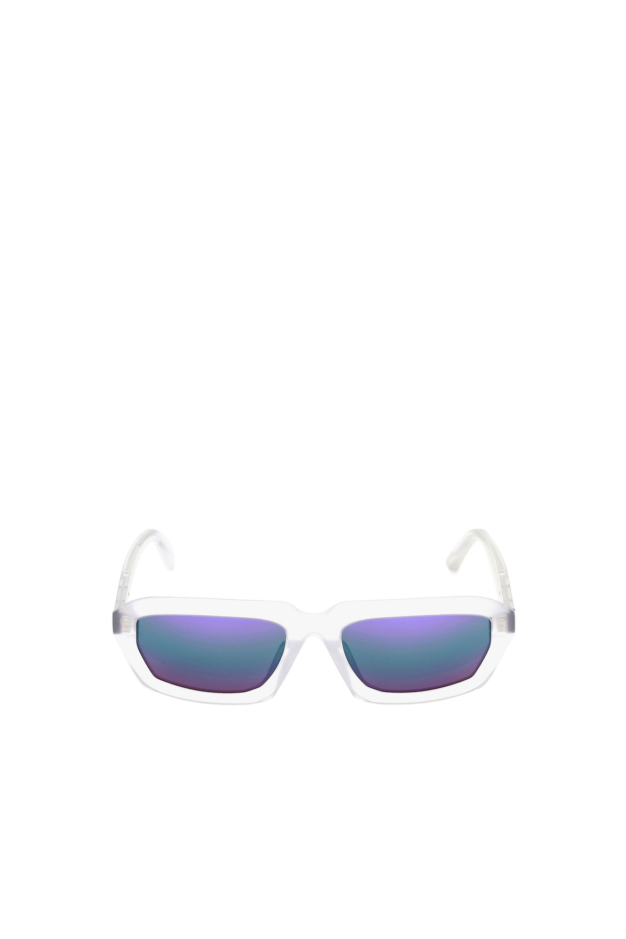 Diesel - DL0347, Unisex's Bold volumes and clean-cut sunglasses in White - 1